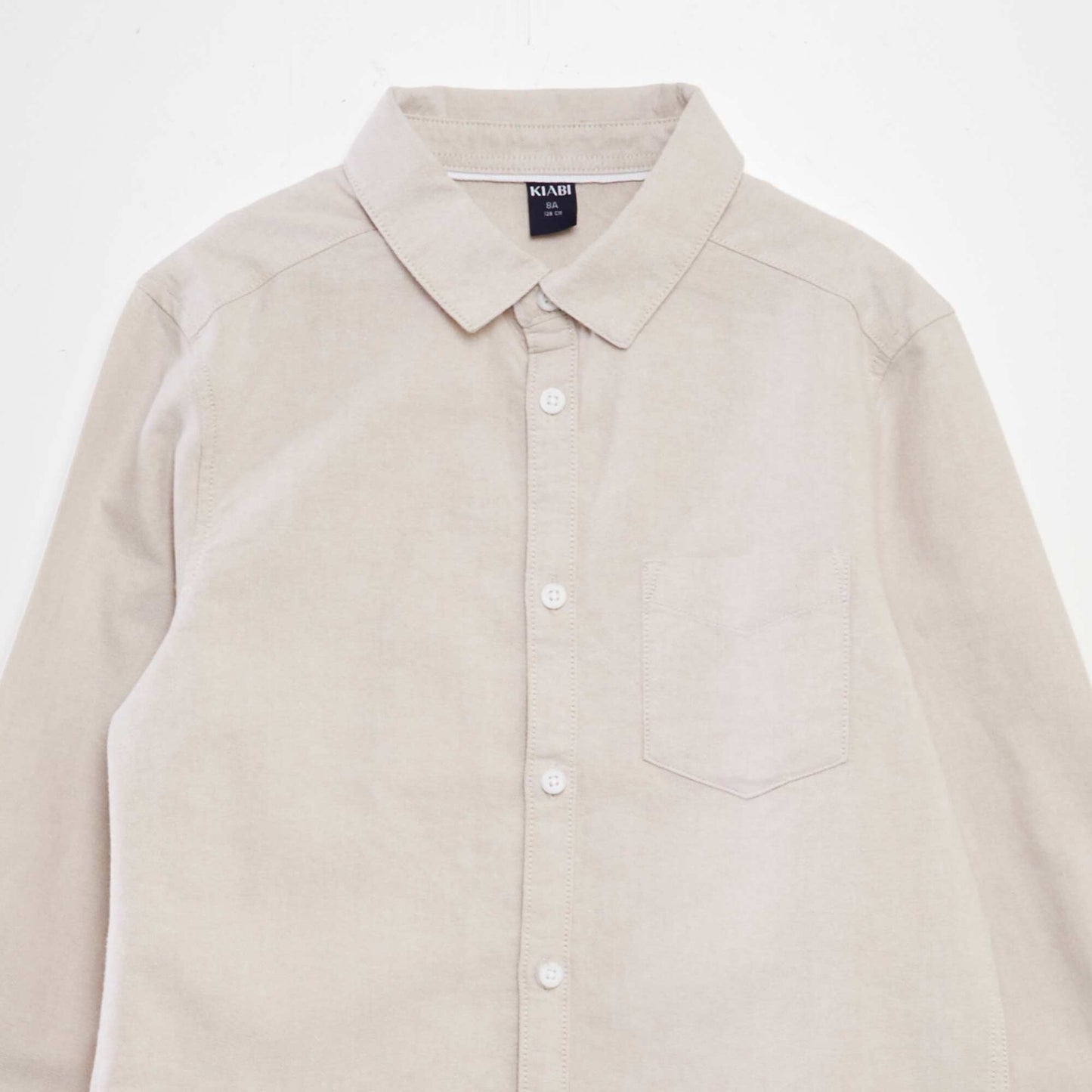 Camisa de manga larga oxford BEIGE