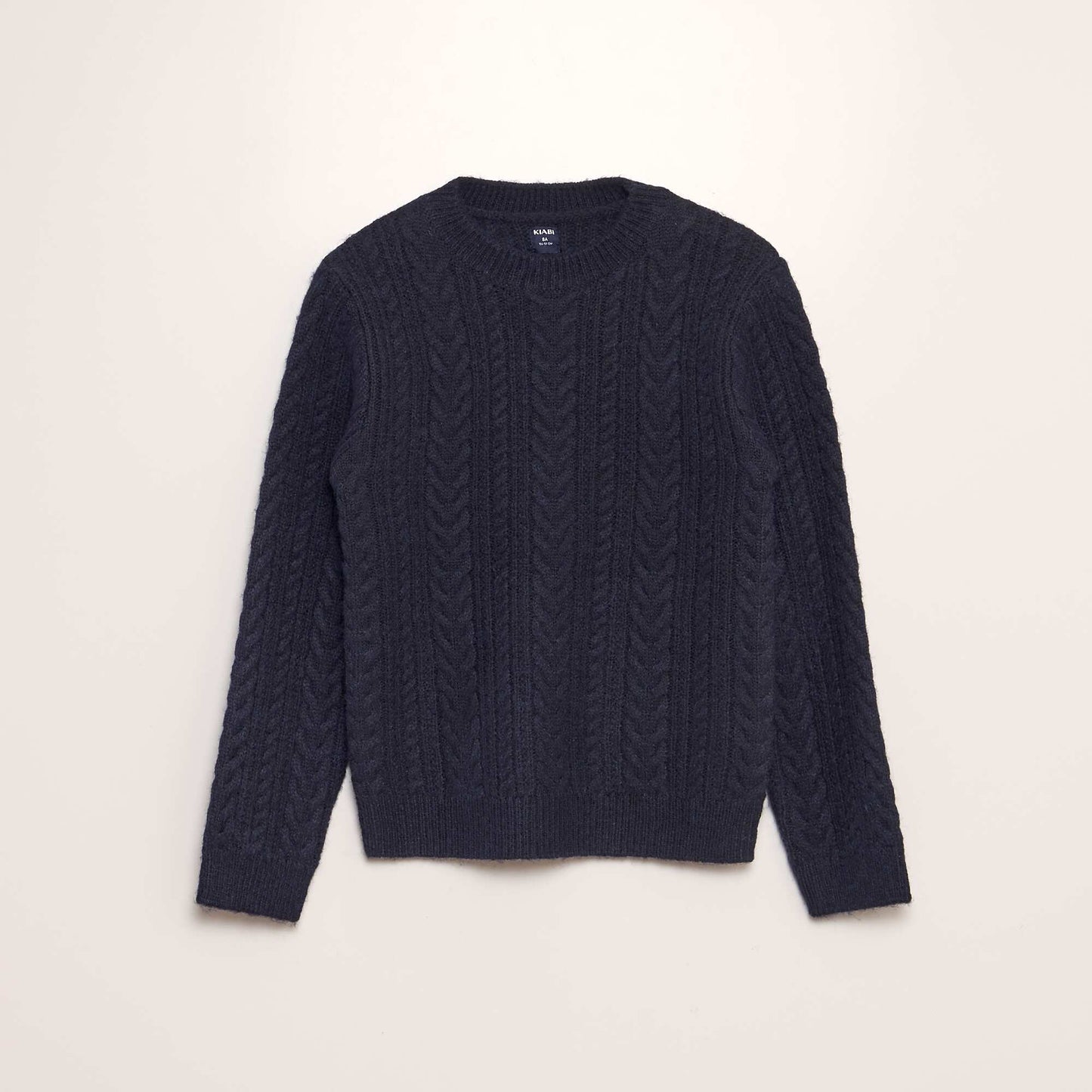 Sweater de punto con cuello redondo AZUL