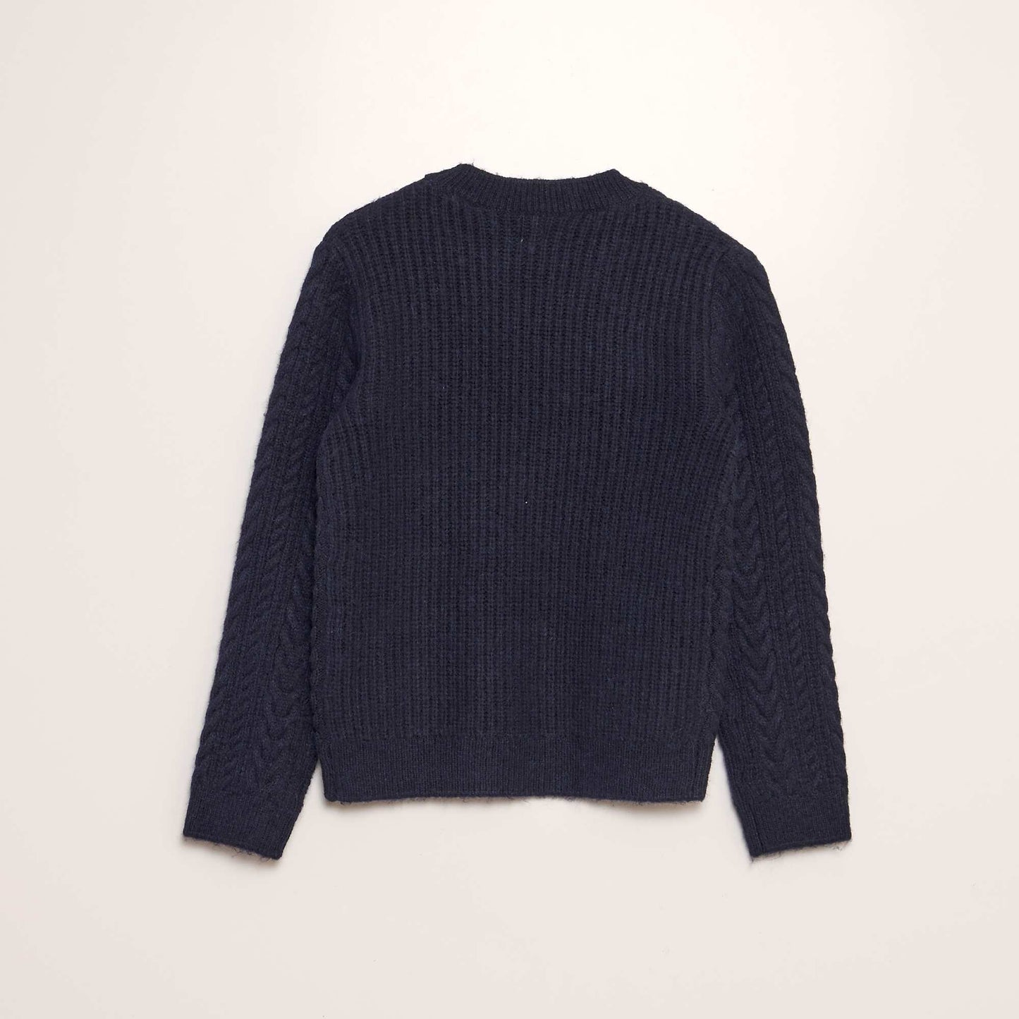 Sweater de punto con cuello redondo AZUL