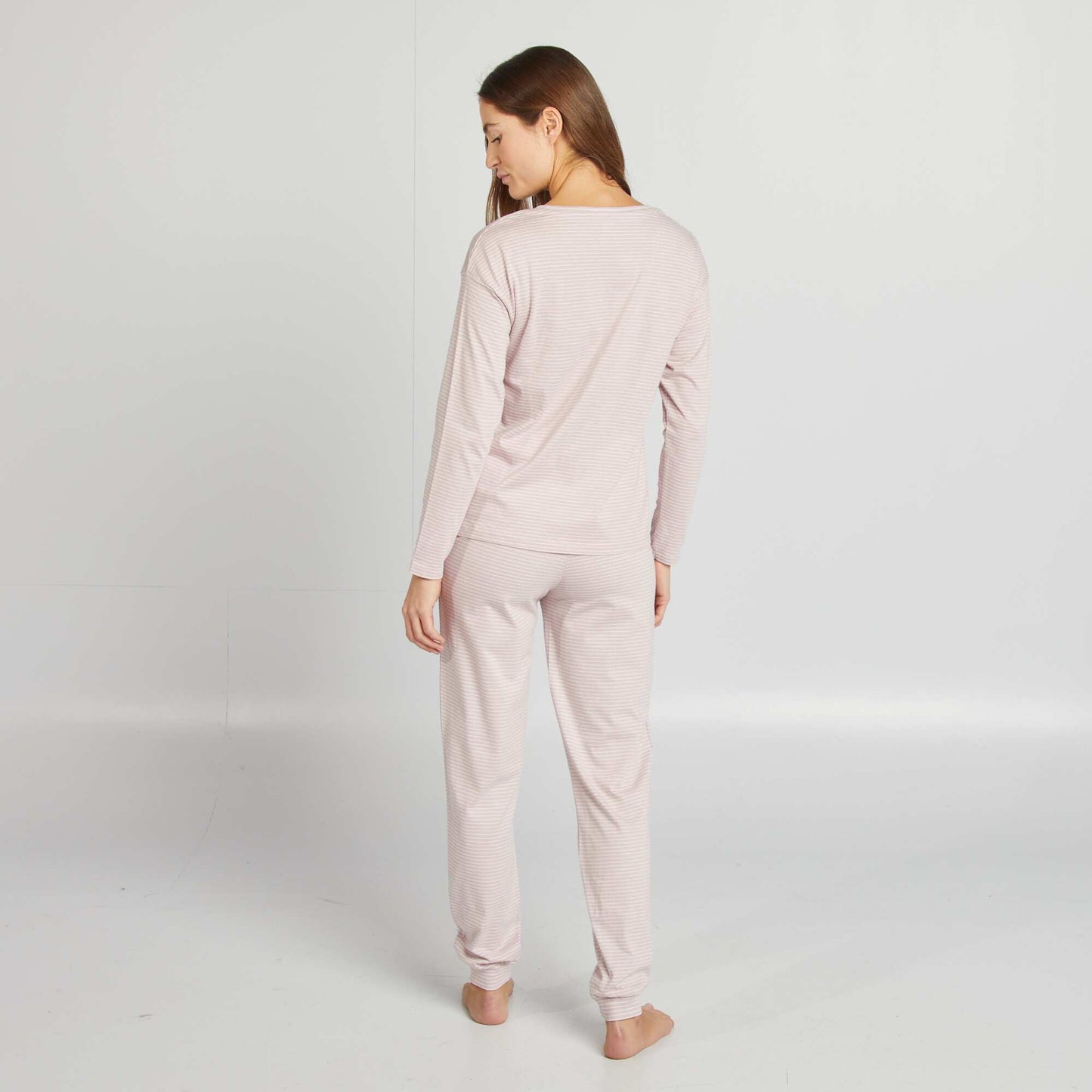 Conjunto de pijama con camiseta + pantalón estampado ROSA