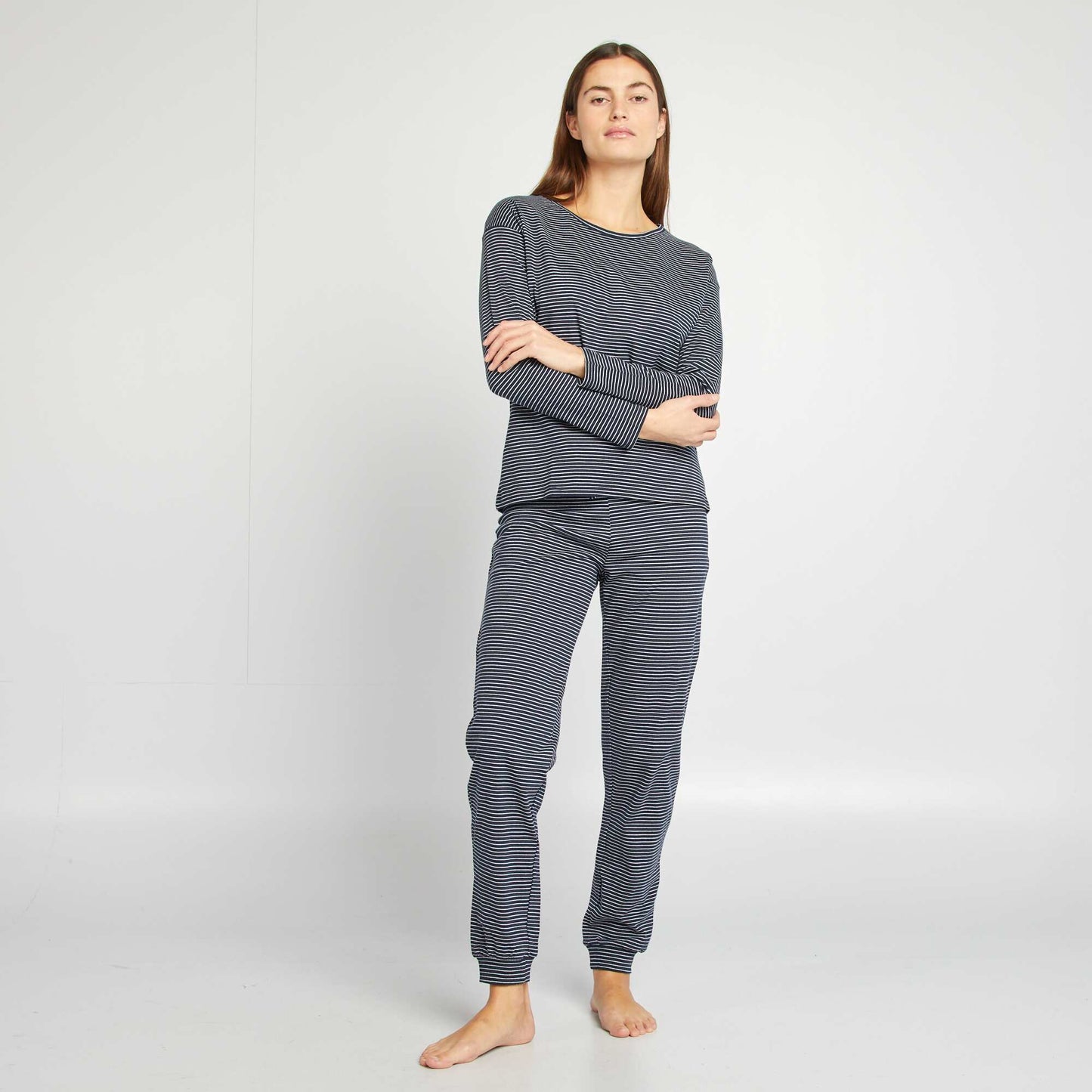 Conjunto de pijama con camiseta + pantalón estampado AZUL