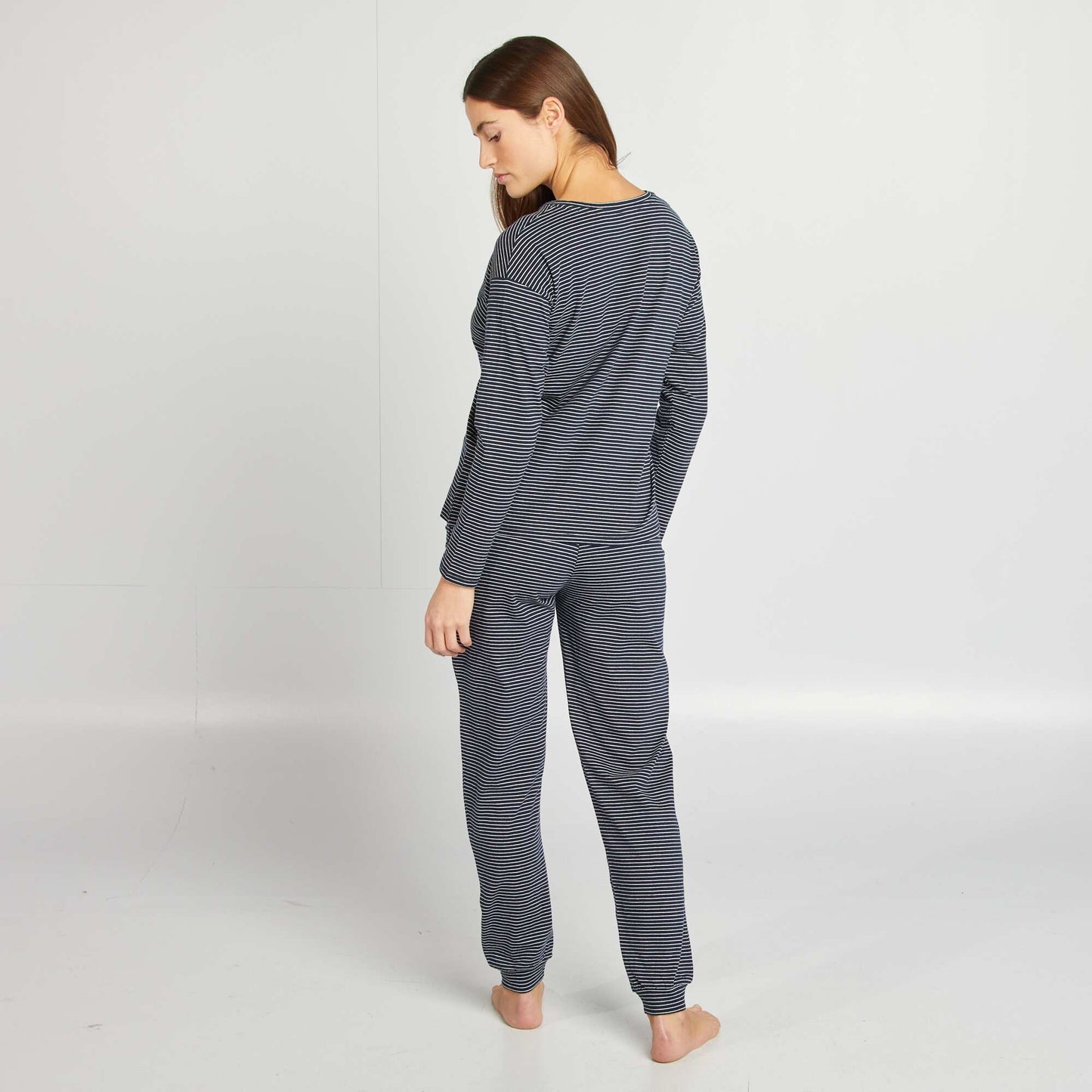 Conjunto de pijama con camiseta + pantalón estampado AZUL