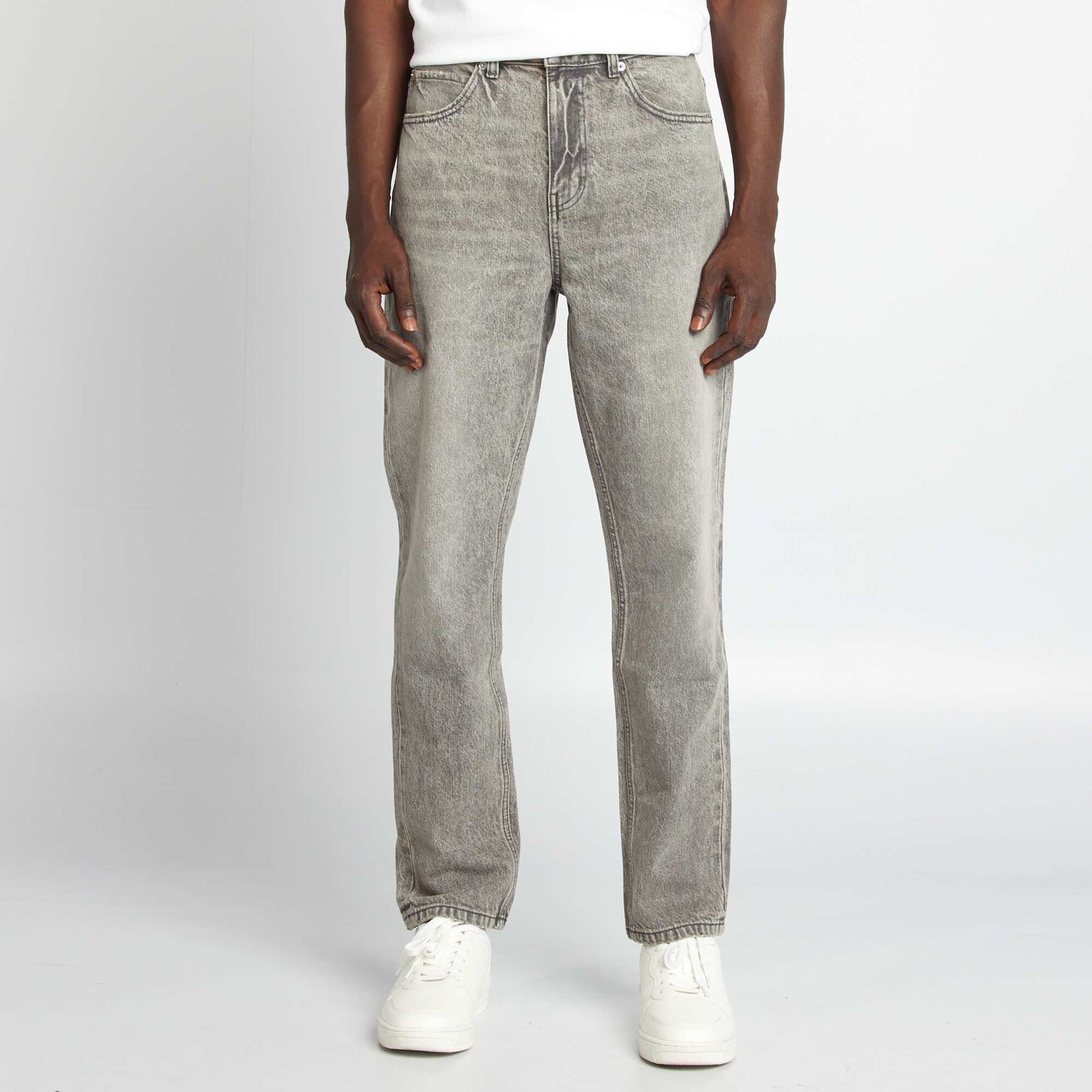 Pantalón jean recto 5 bolsillos GRIS