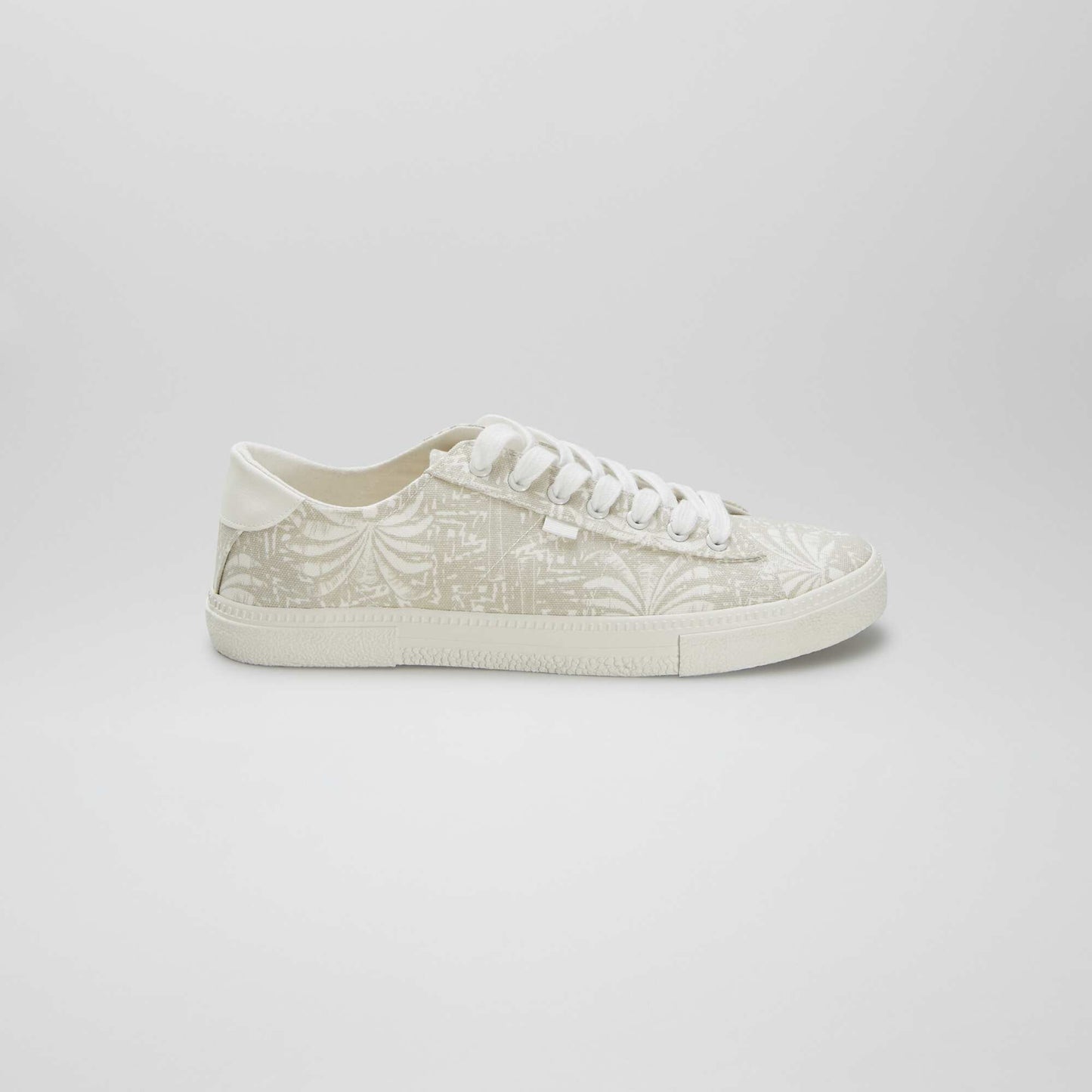 Zapatillas deportivas bajas de tela estampada BEIGE