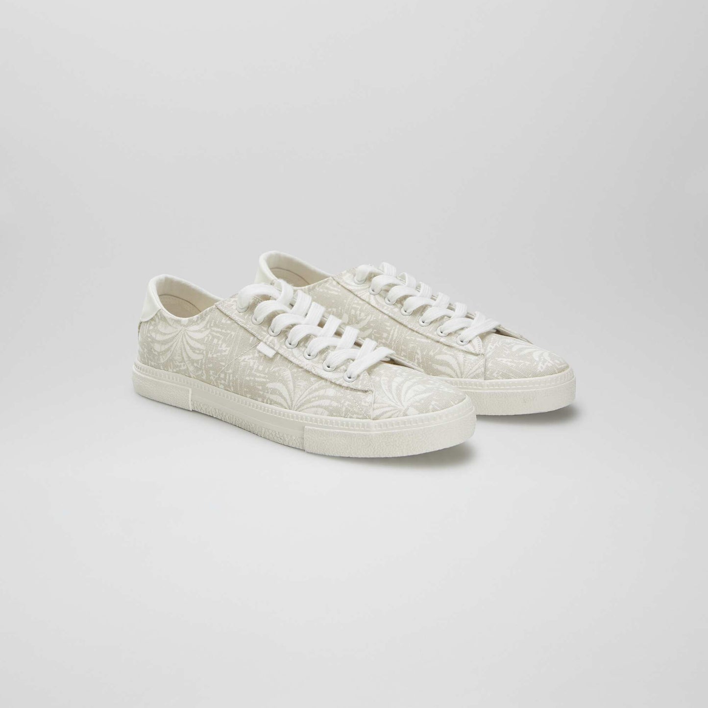Zapatillas deportivas bajas de tela estampada BEIGE