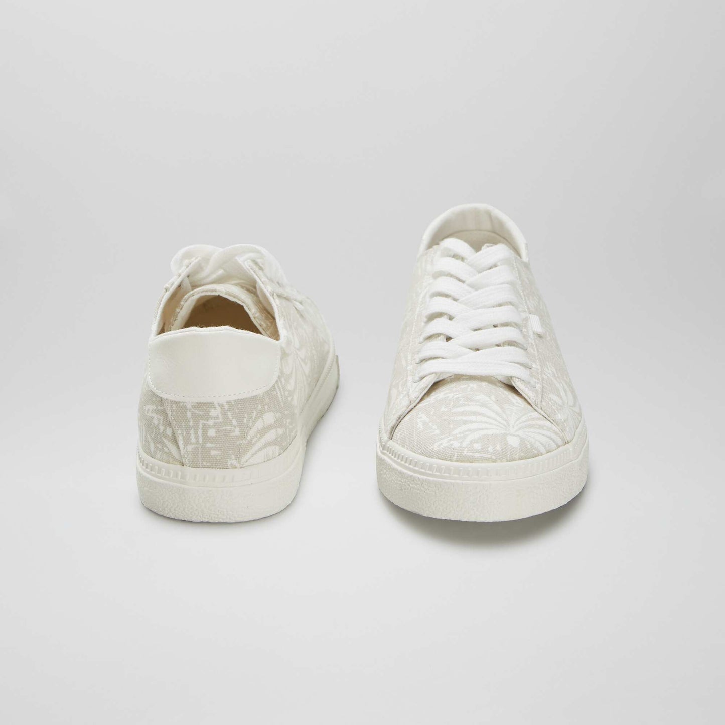 Zapatillas deportivas bajas de tela estampada BEIGE