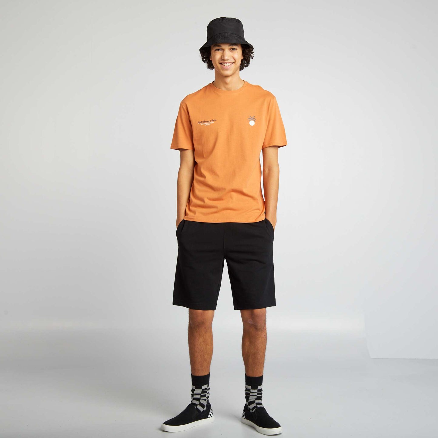 Short de deporte estilo jogger negro