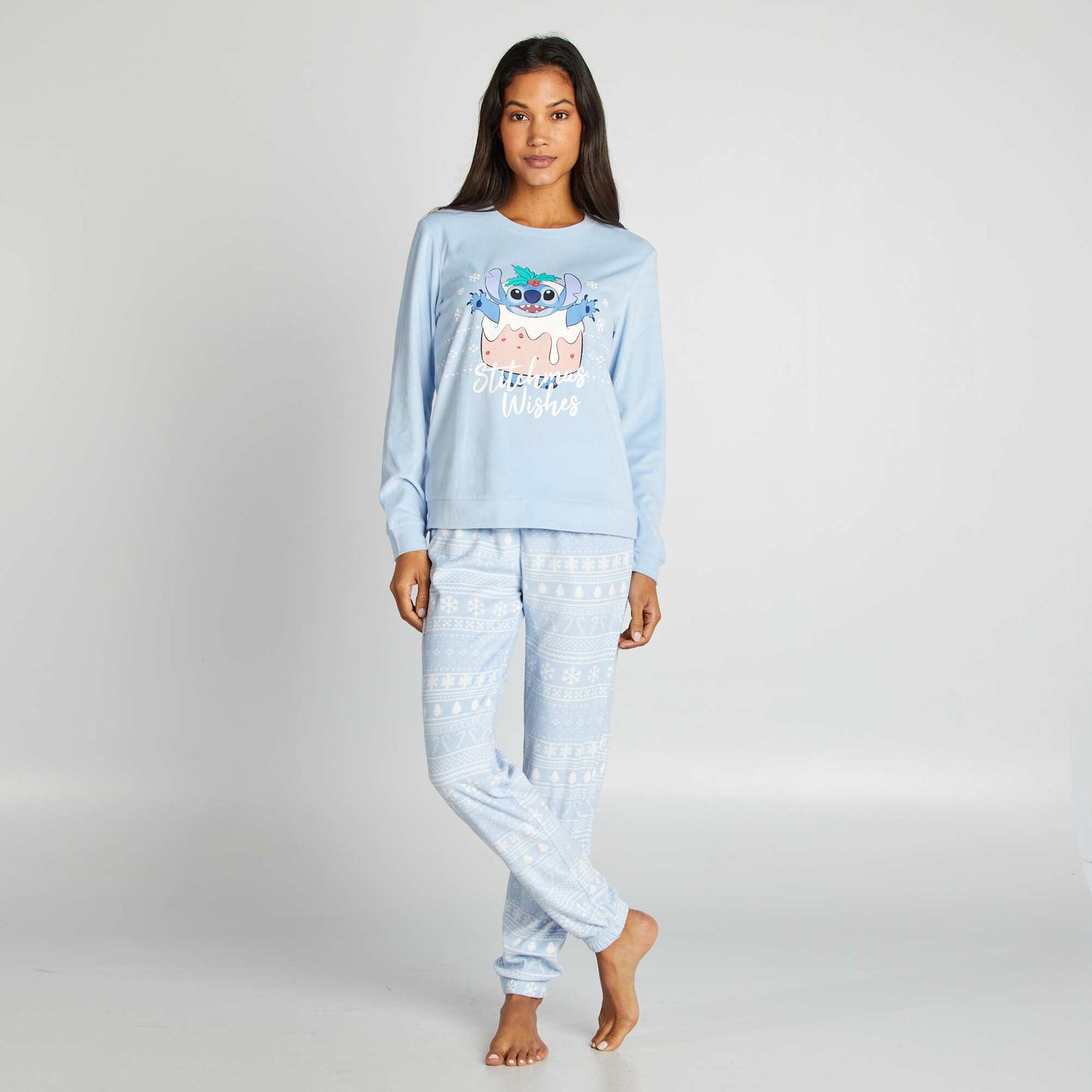 Conjunto de pijama de Navidad 'Stitch' AZUL