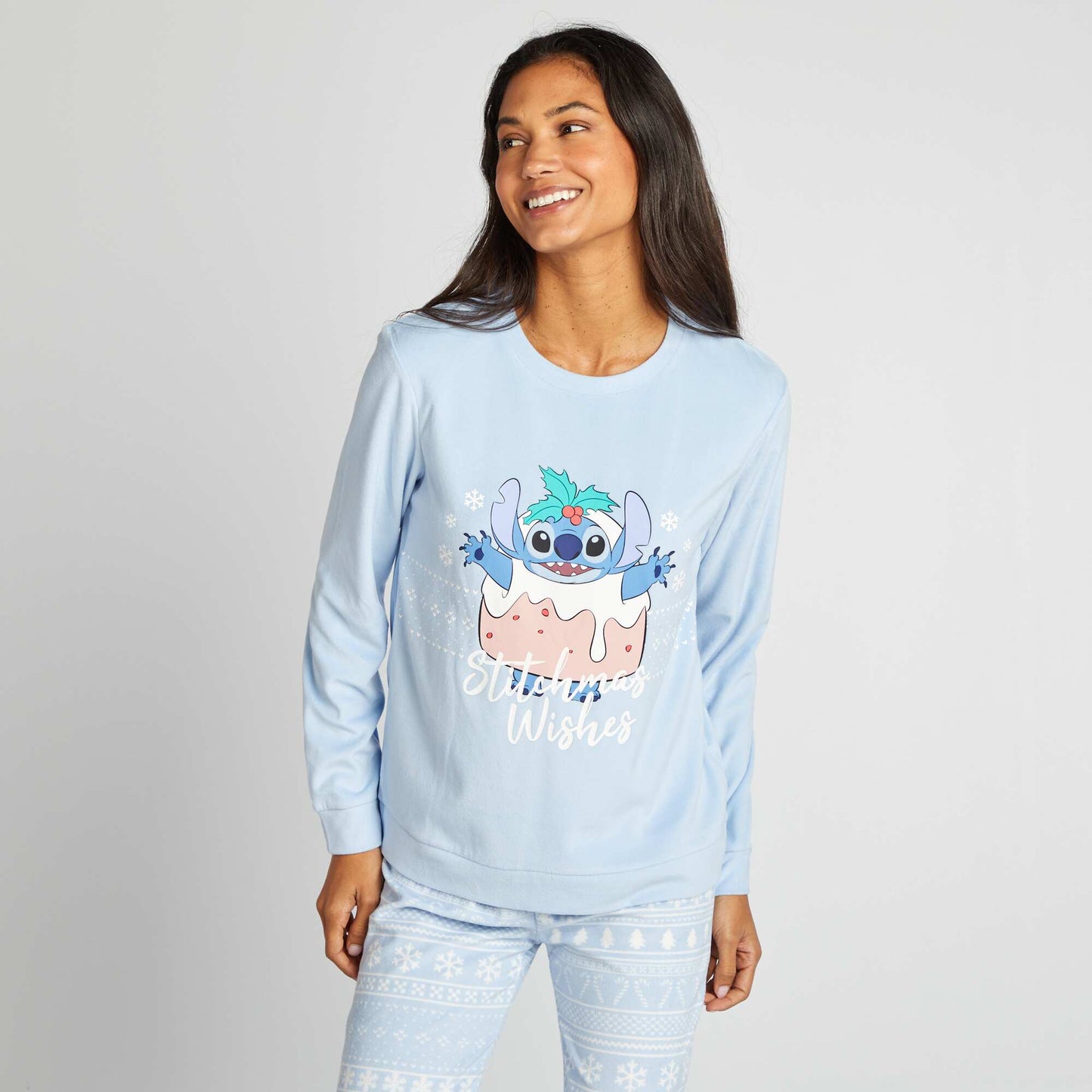 Conjunto de pijama de Navidad 'Stitch' AZUL