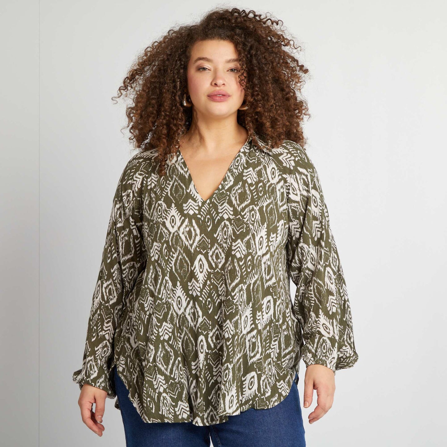 Blusa vaporosa KAKI