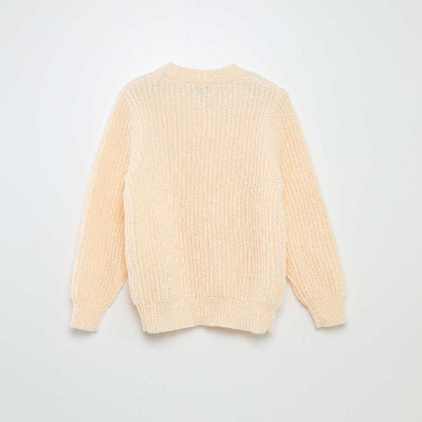 Sweater holgado con parches de cereza BEIGE