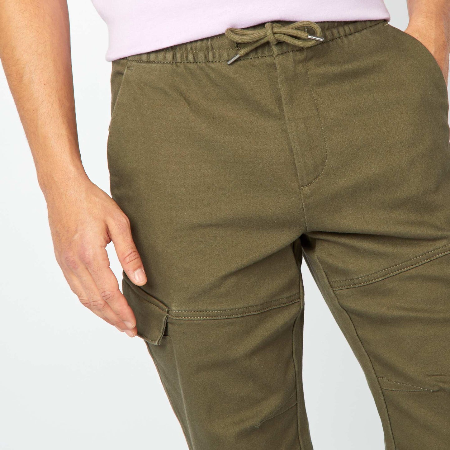 Pantalón multibolsillos liso KAKI