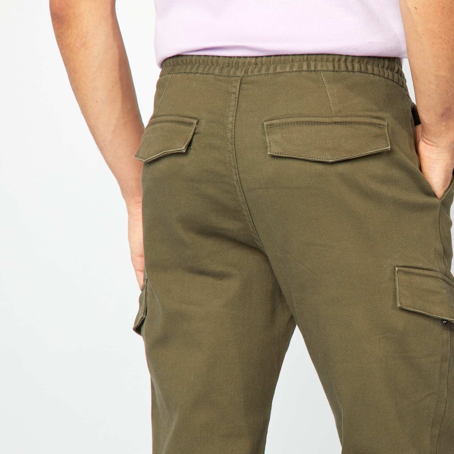 Pantalón multibolsillos liso KAKI