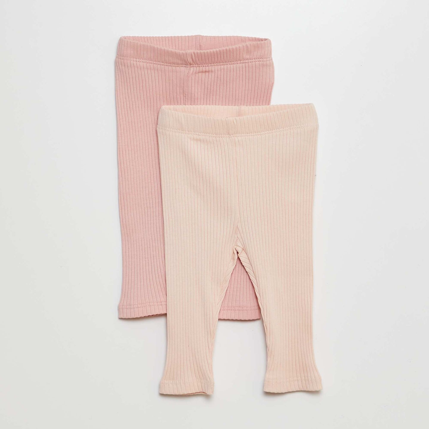 Pack de 2 leggings de canalé ROSA