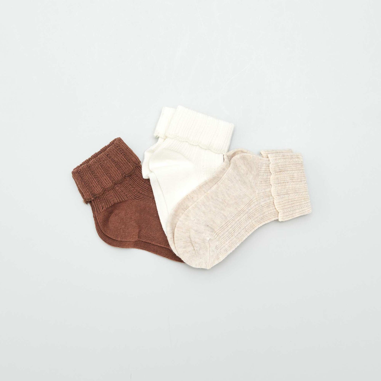 Pack de 3 pares de medias para bebé BEIGE