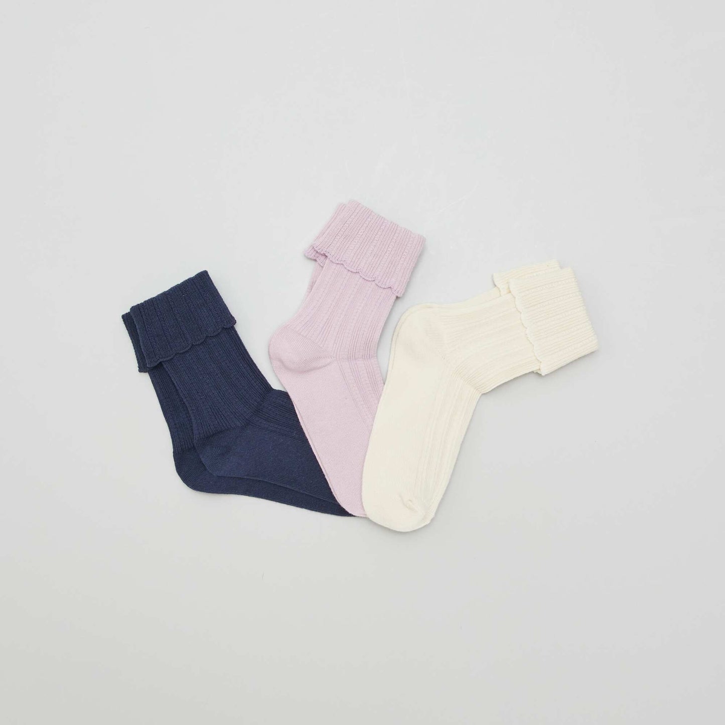 Unos medias con vuelta de punto - Pack de 3 ROSA