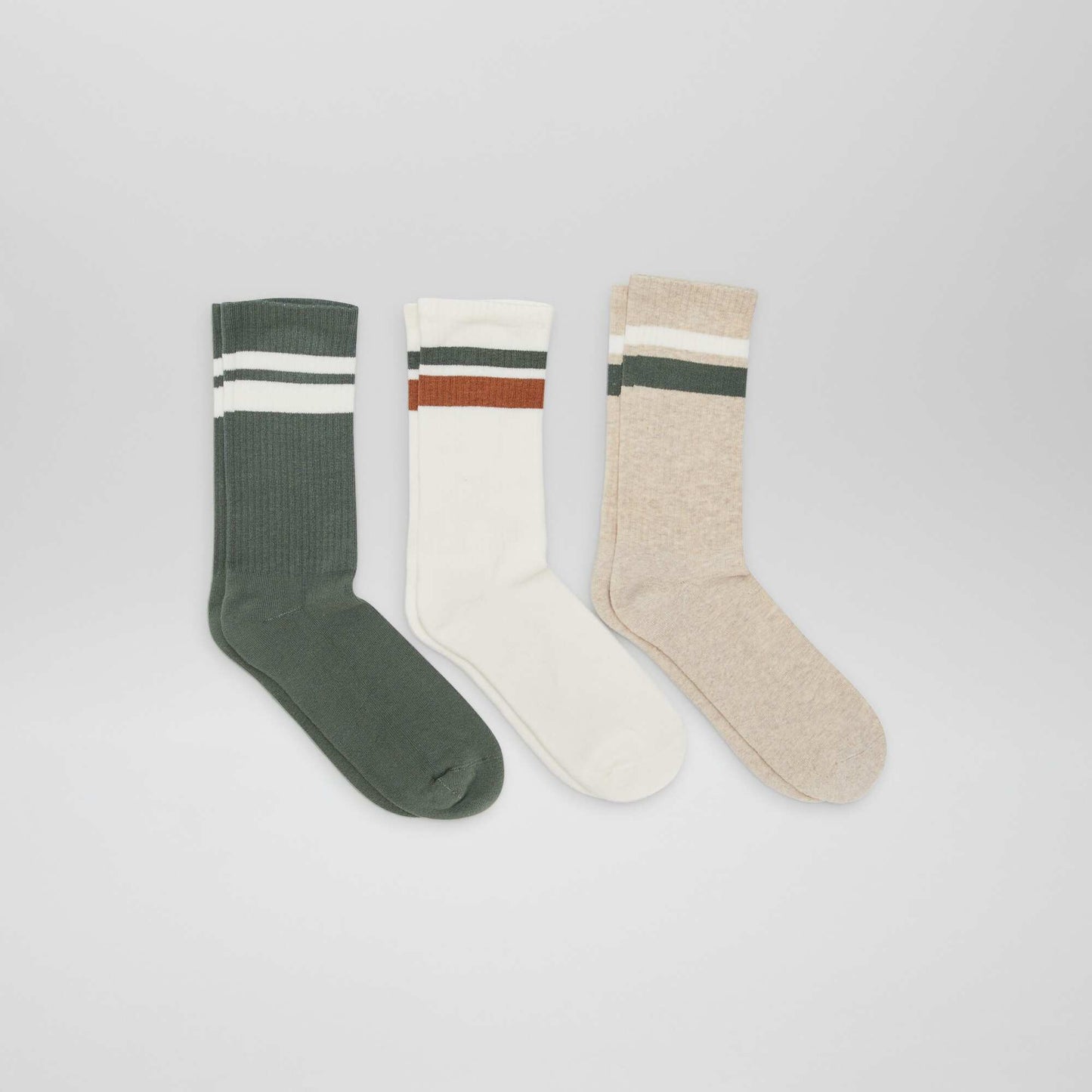 Medias largos de punto - Pack de 3 KAKI