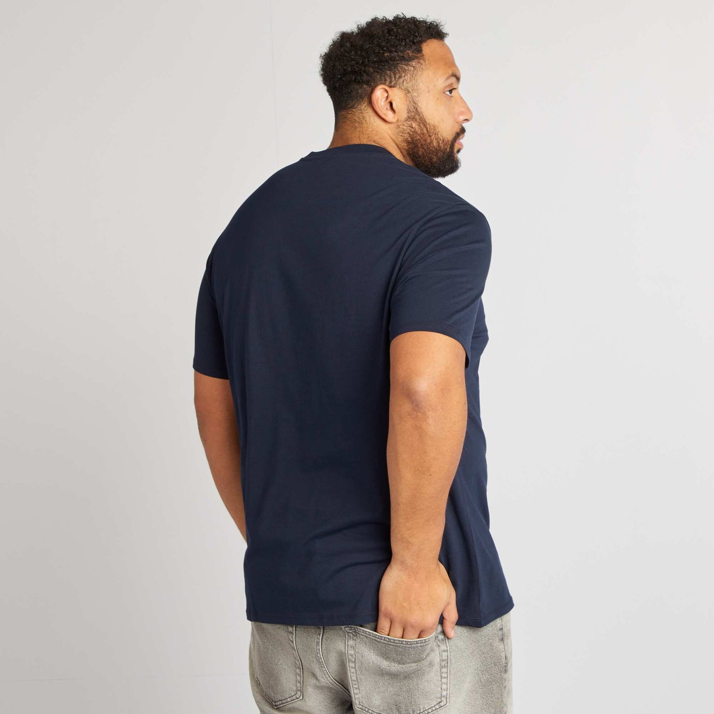 Camiseta estampada de manga corta AZUL