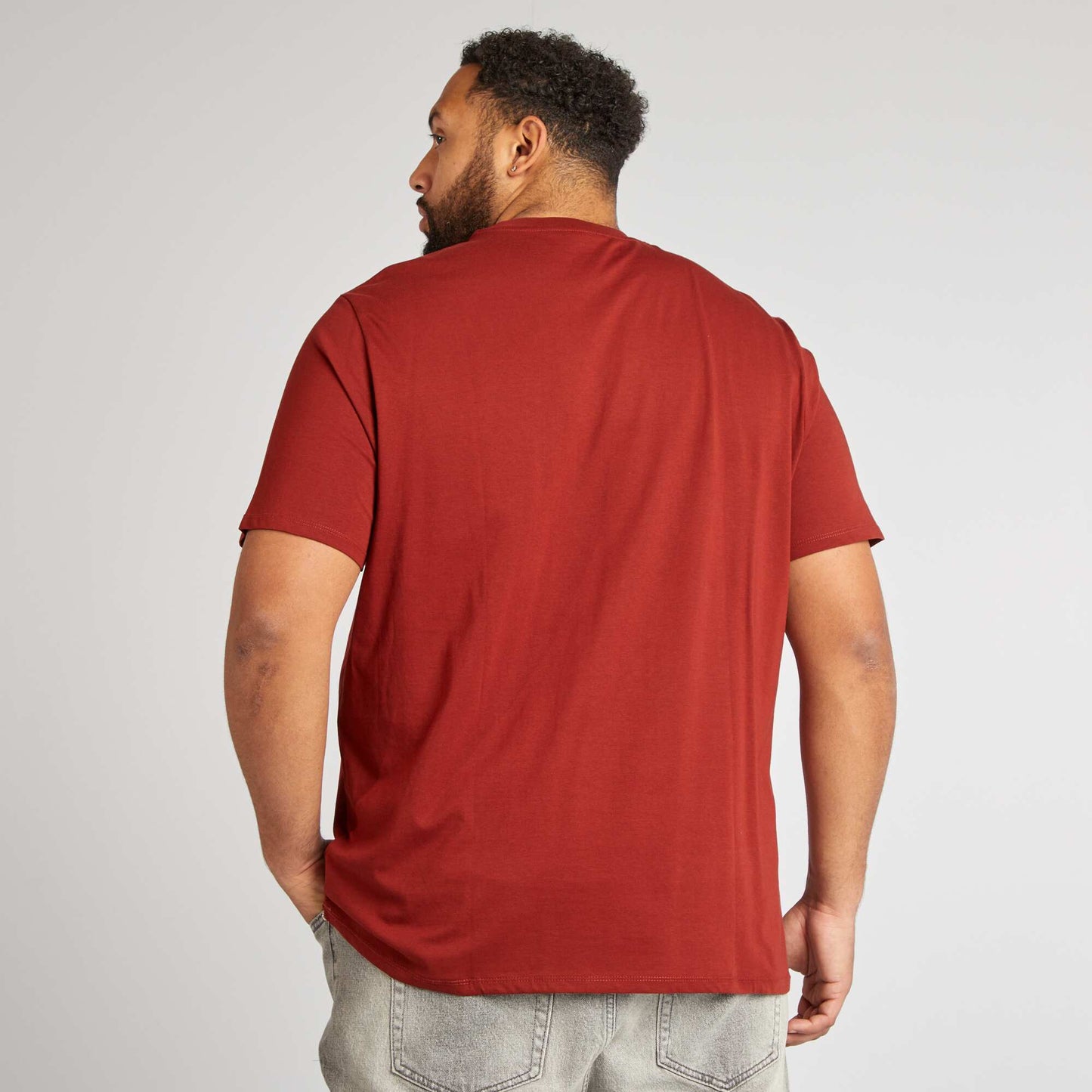 Camiseta estampada de manga corta ROJO