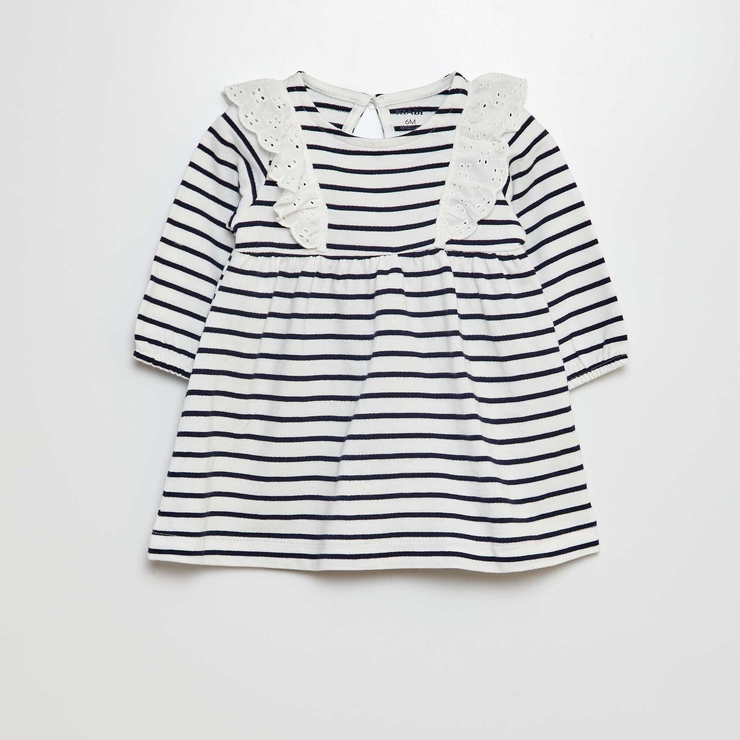 Vestido con volantes de bordado inglés BLANCO