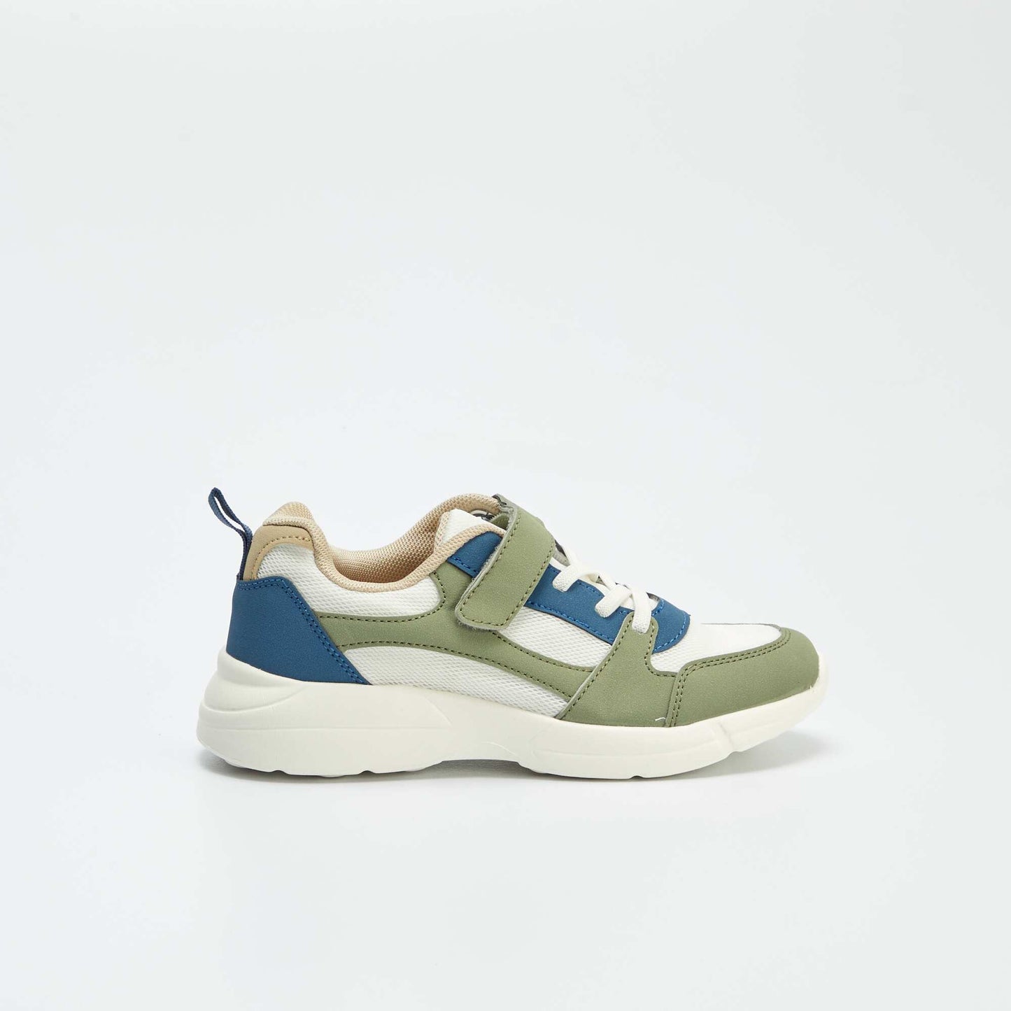 Zapatillas con velcro y cordones KAKI