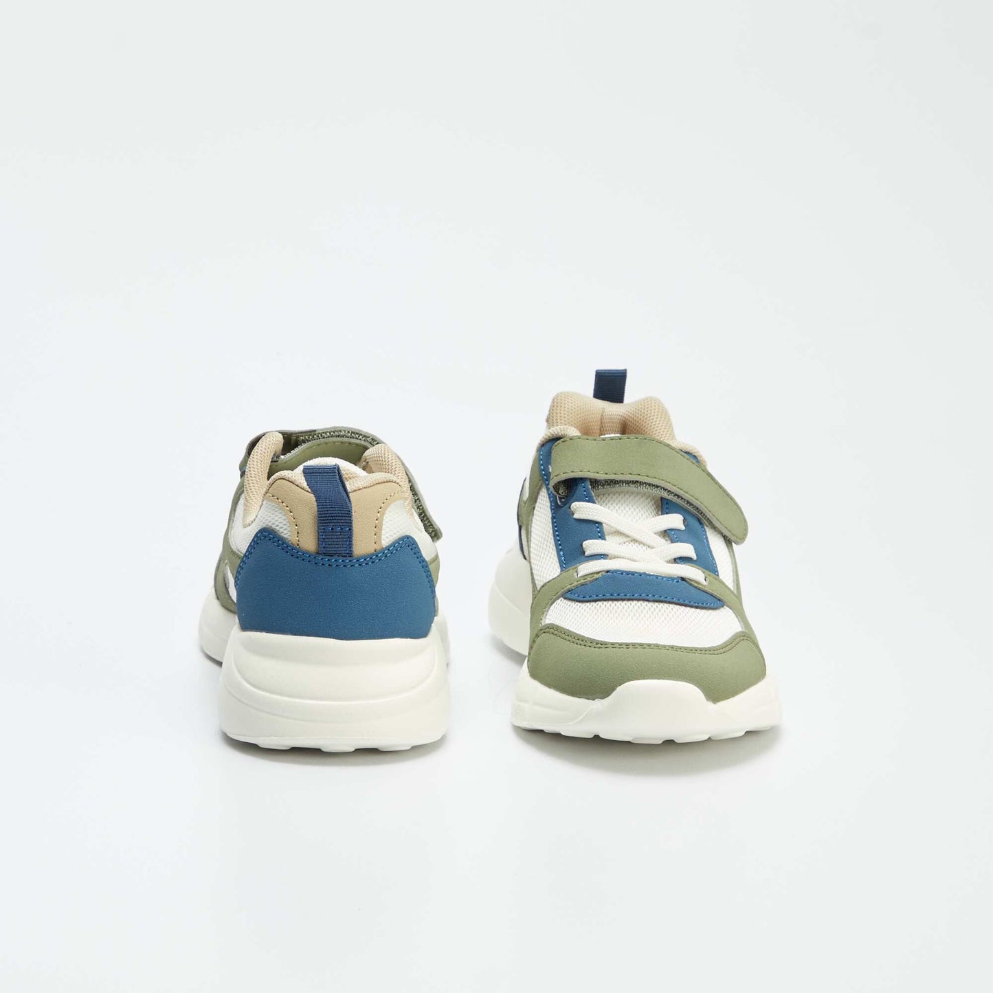 Zapatillas con velcro y cordones KAKI