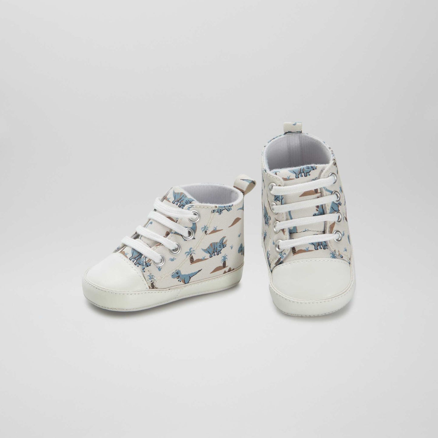 Zapatillas altas de tela BEIGE