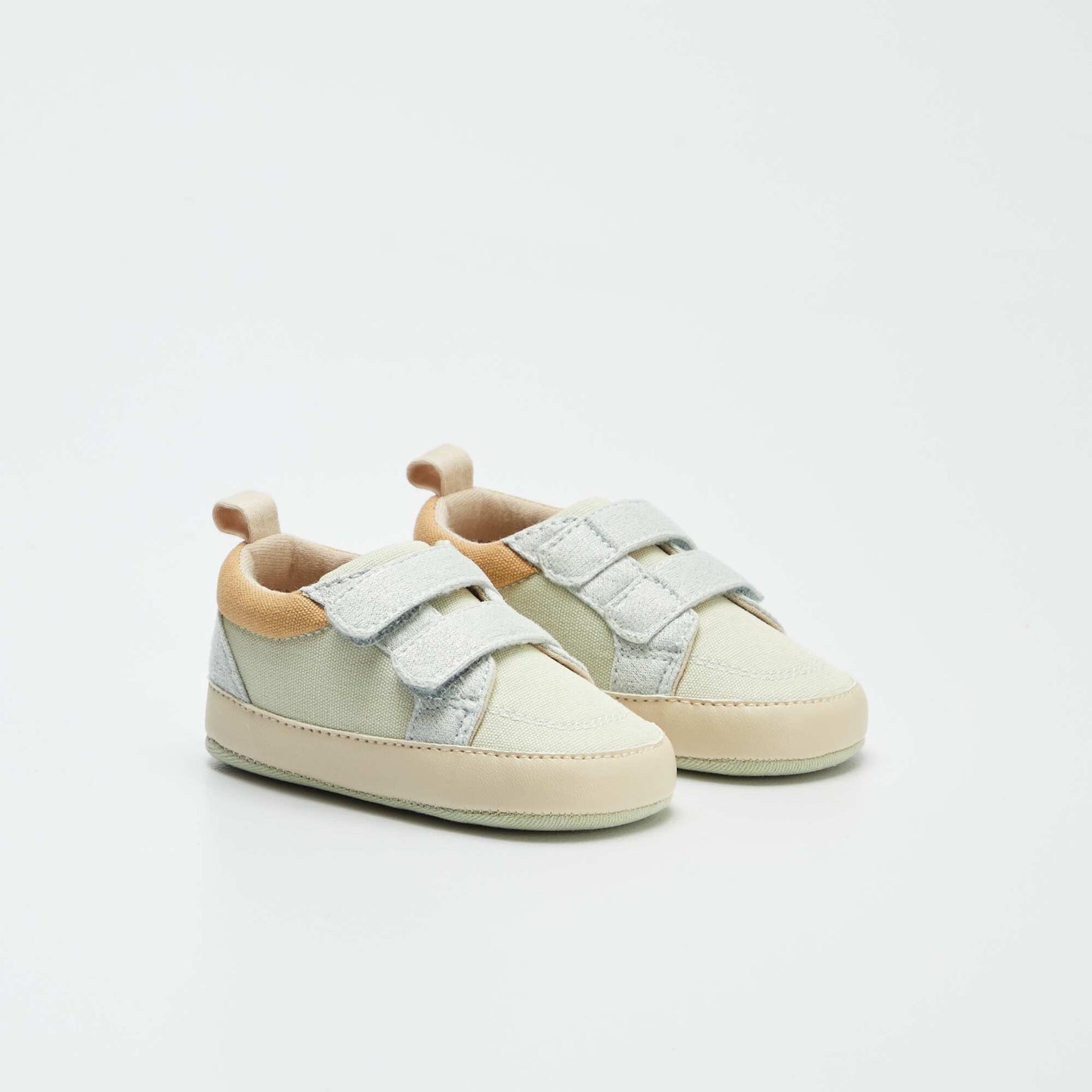 Zapatillas bajas de tela con velcro AZUL