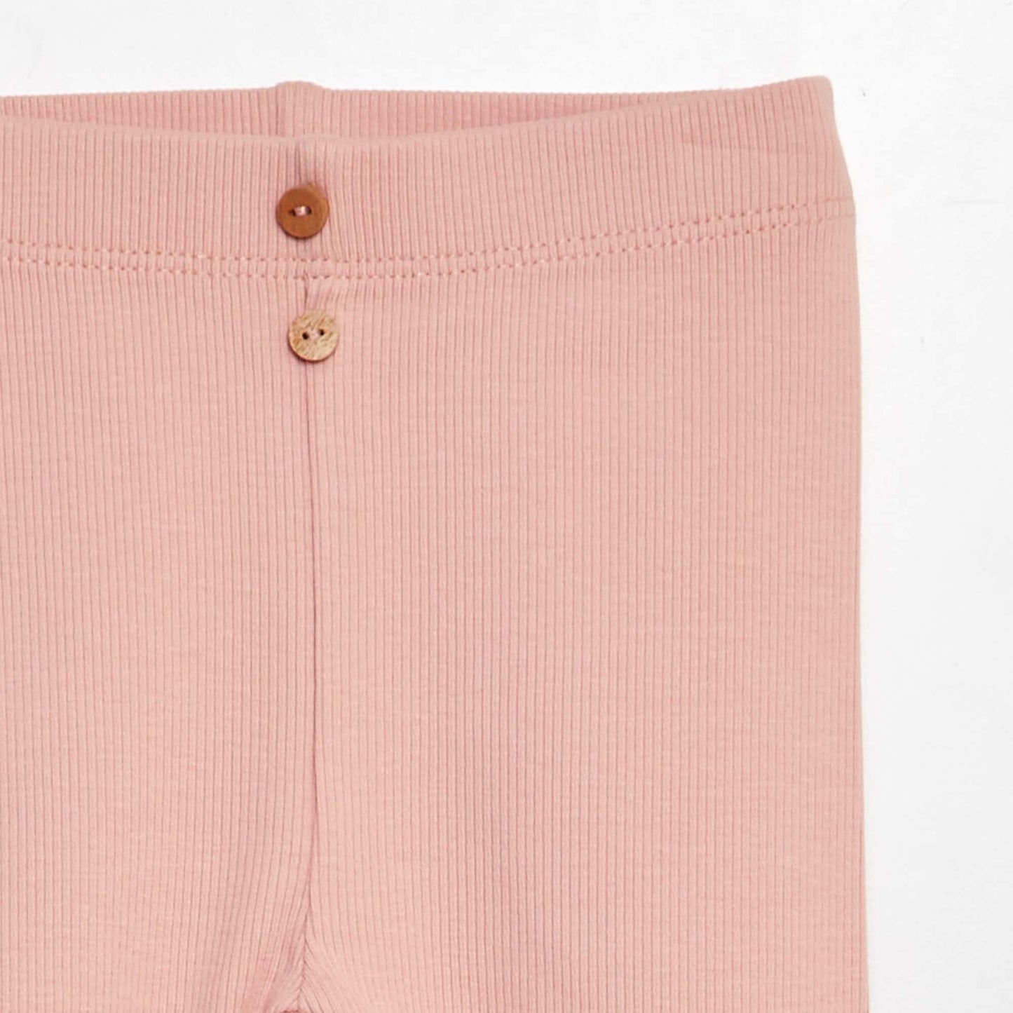 Legging de canalé con botones ROSA