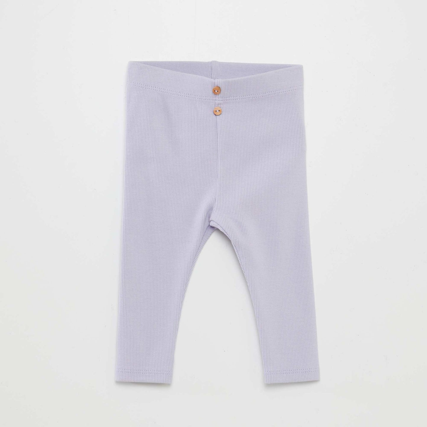 Legging de canalé con botones AZUL