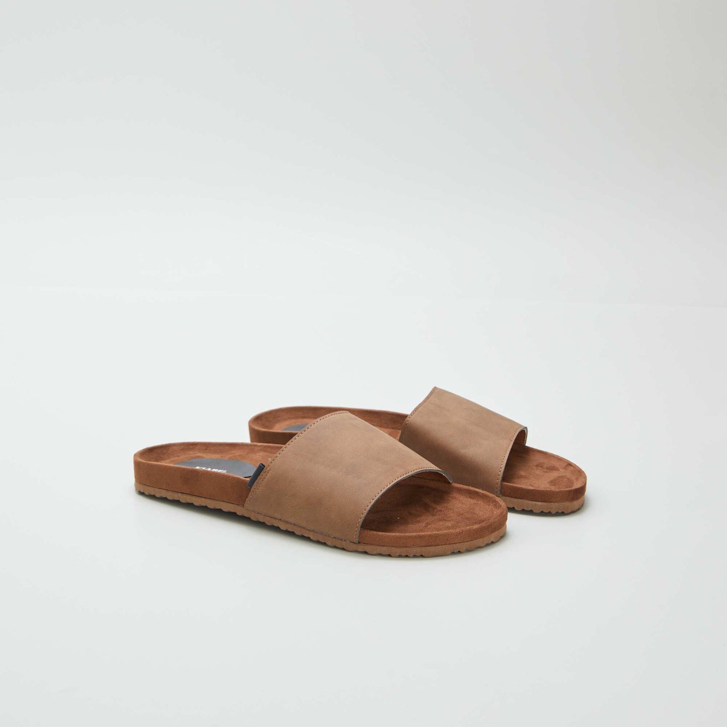 Chanclas en dos materiales MARRON