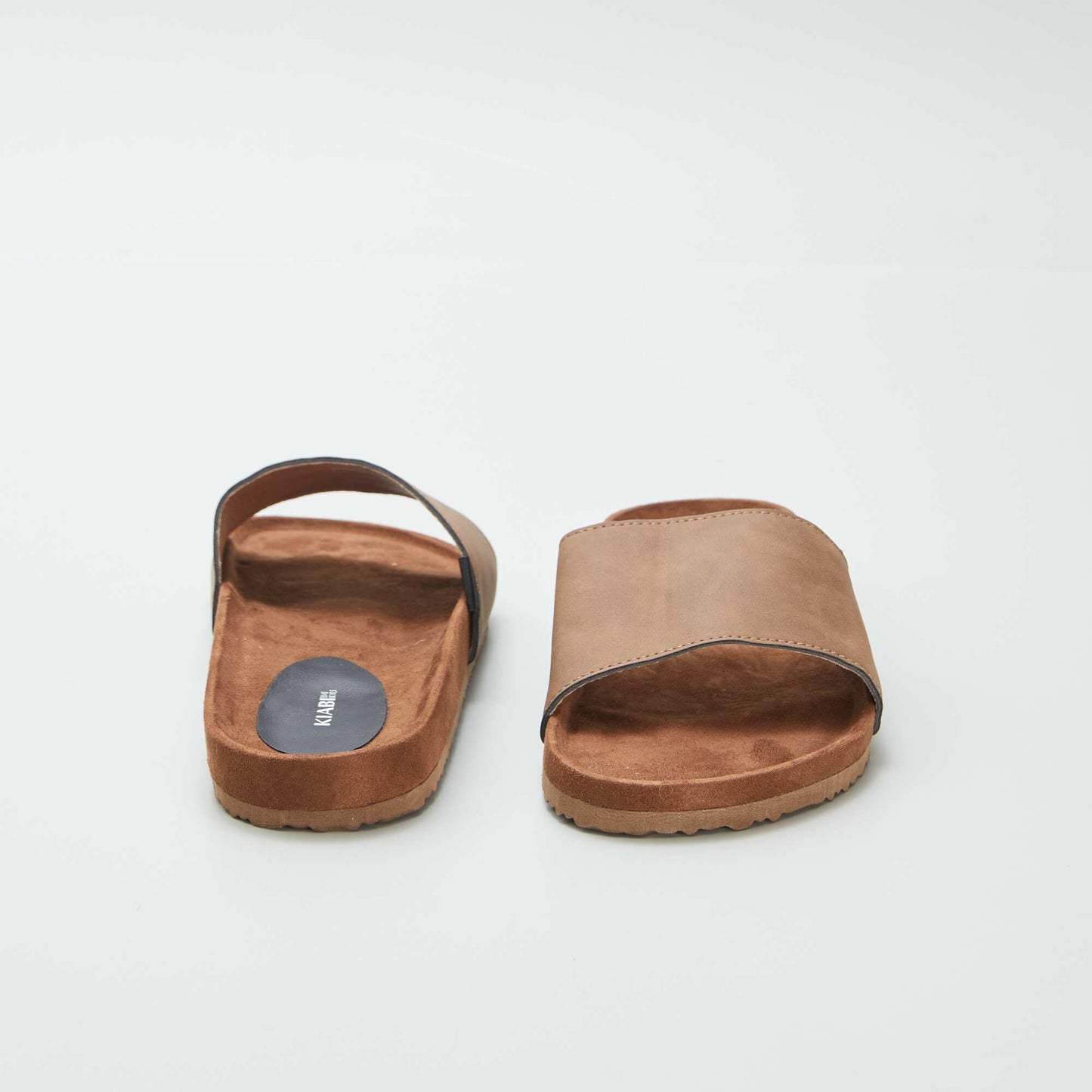 Chanclas en dos materiales MARRON
