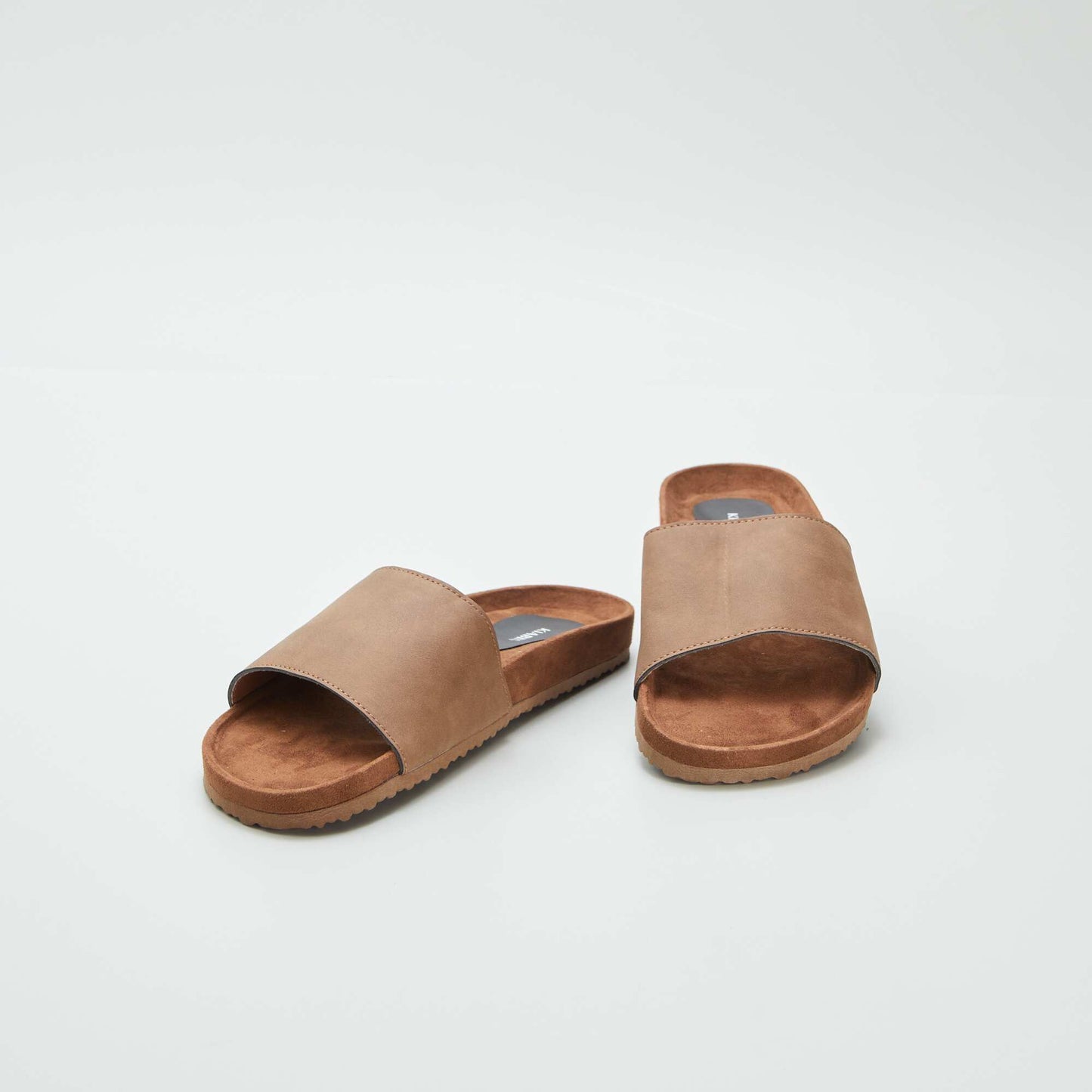 Chanclas en dos materiales MARRON