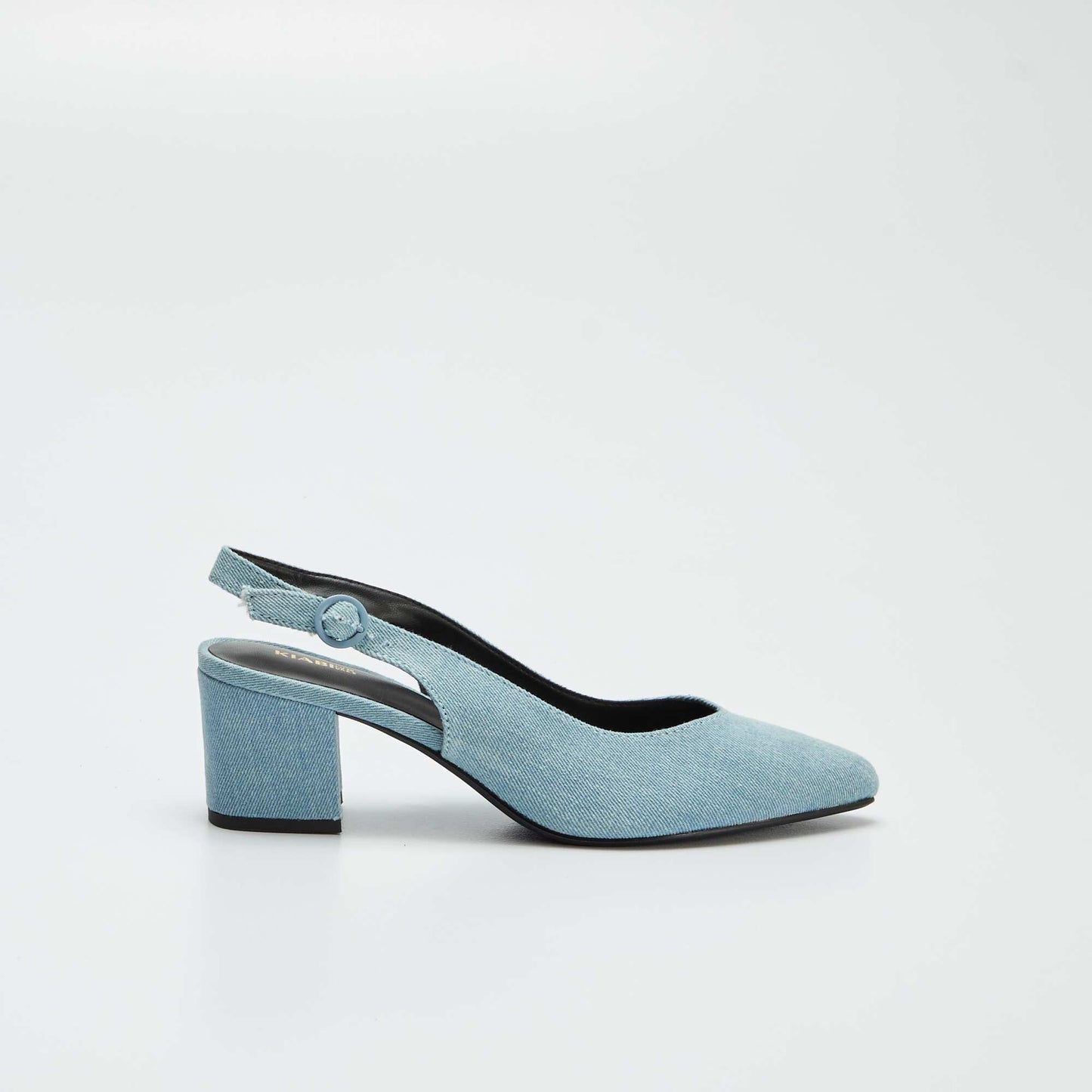 Zapatos de tacón abiertos de punta fina AZUL