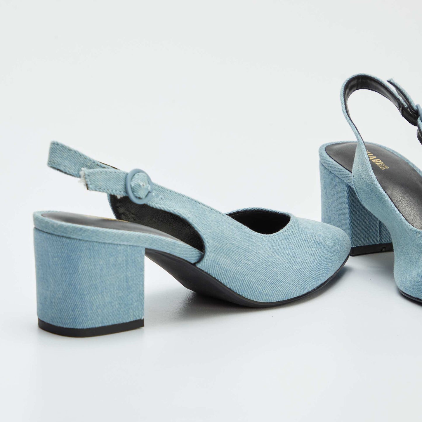 Zapatos de tacón abiertos de punta fina AZUL
