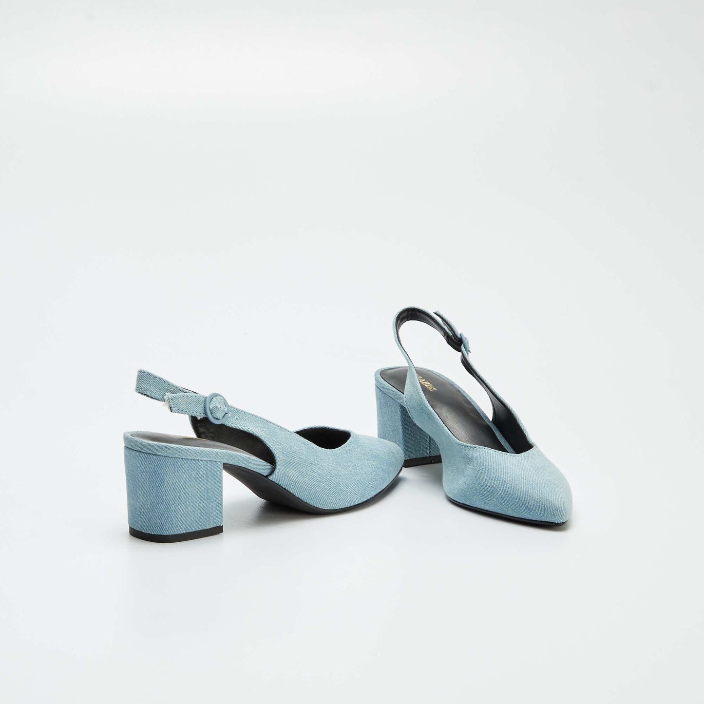Zapatos de tacón abiertos de punta fina AZUL