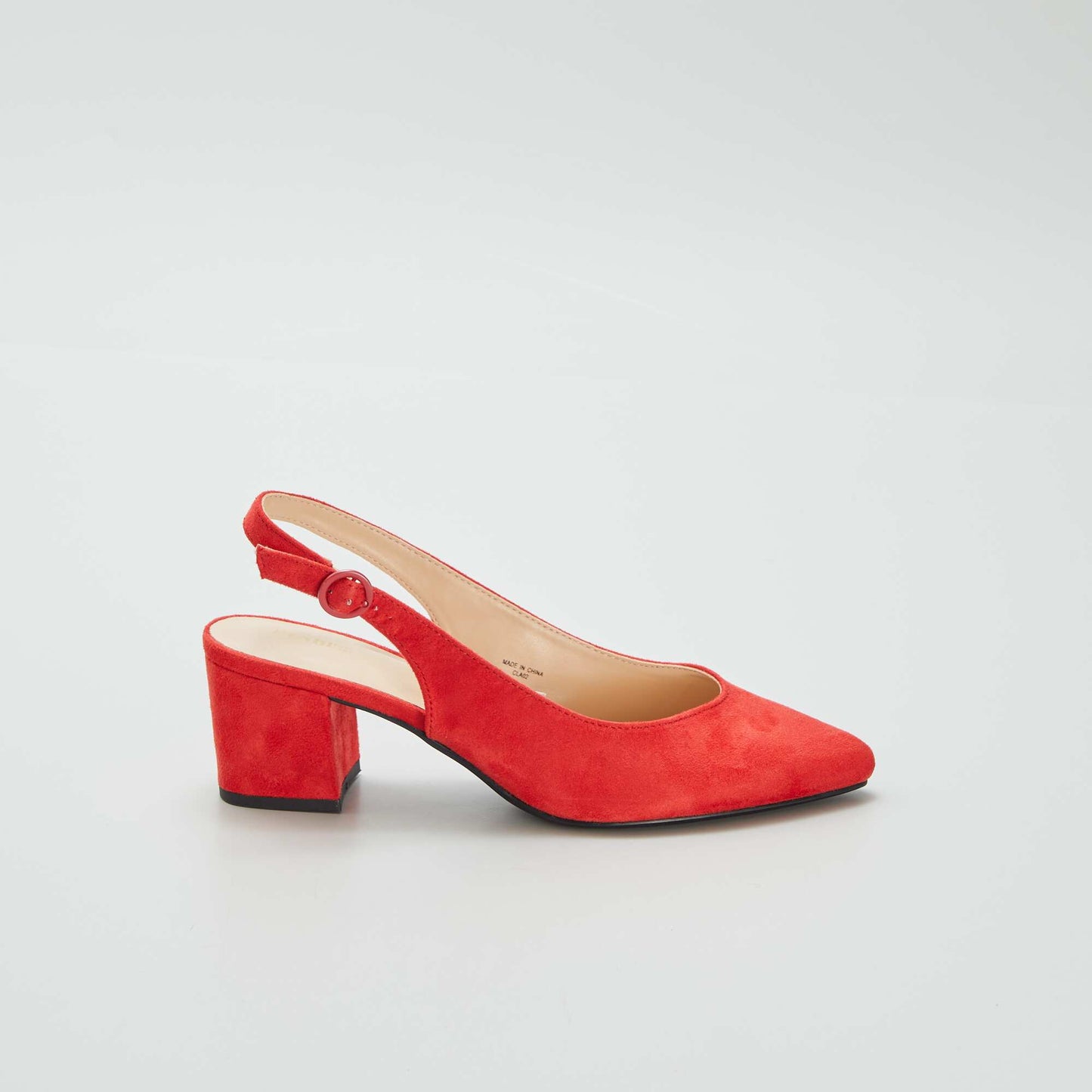 Zapatos de tacón abiertos de punta fina ROJO