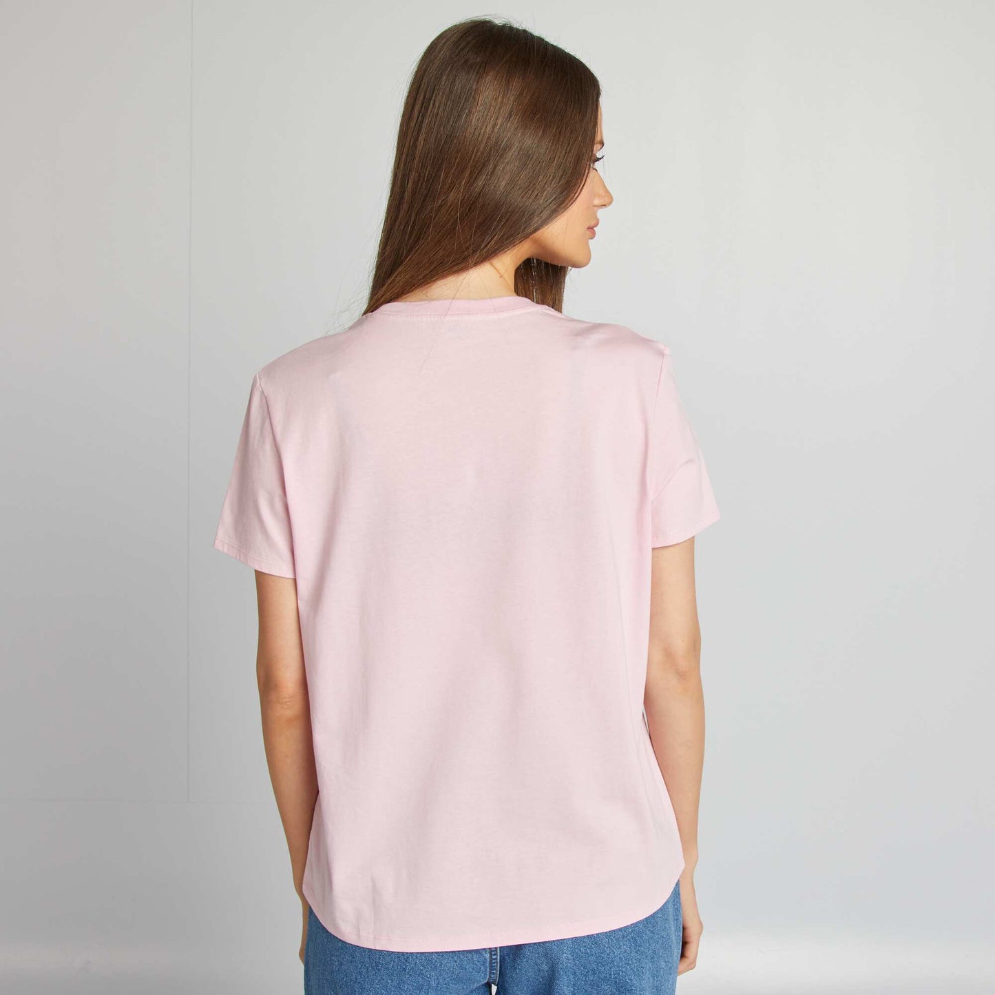 Camiseta de manga corta de punto ROSA