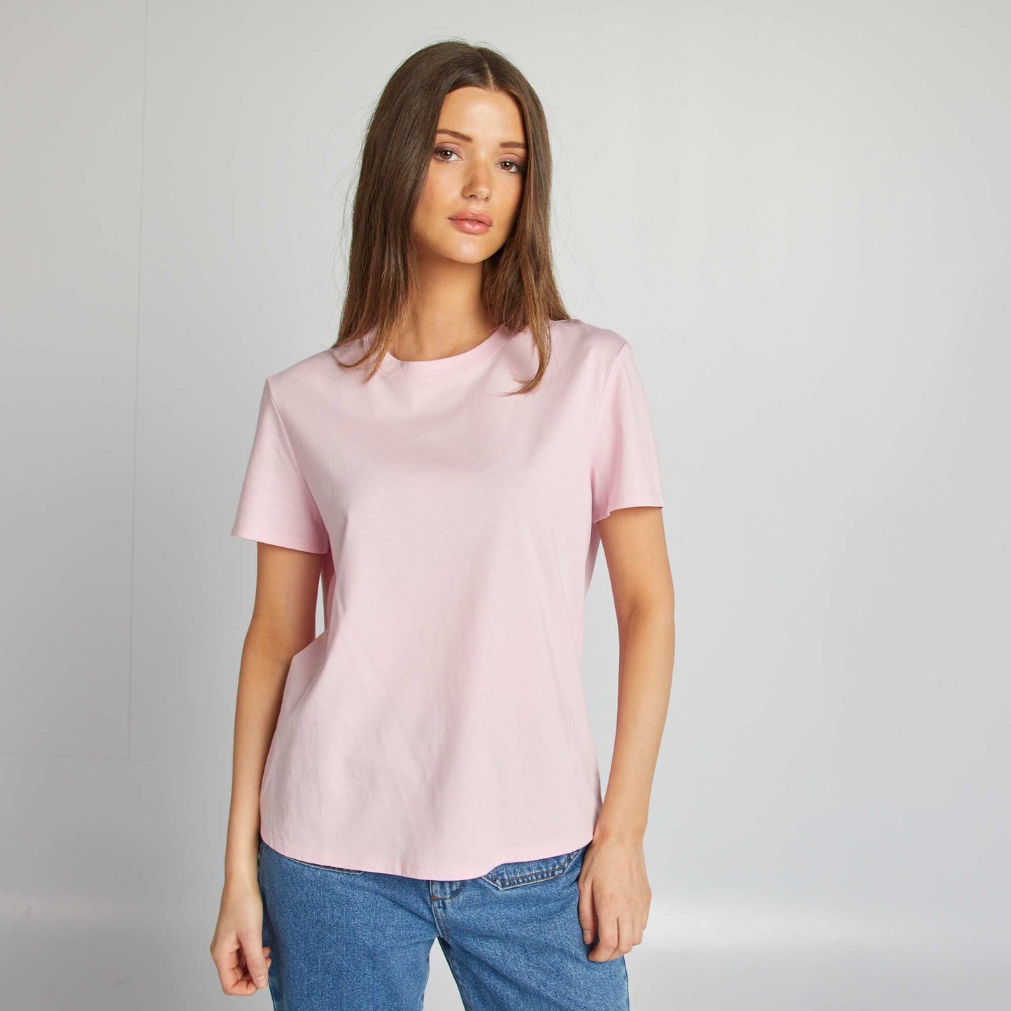 Camiseta de manga corta de punto ROSA