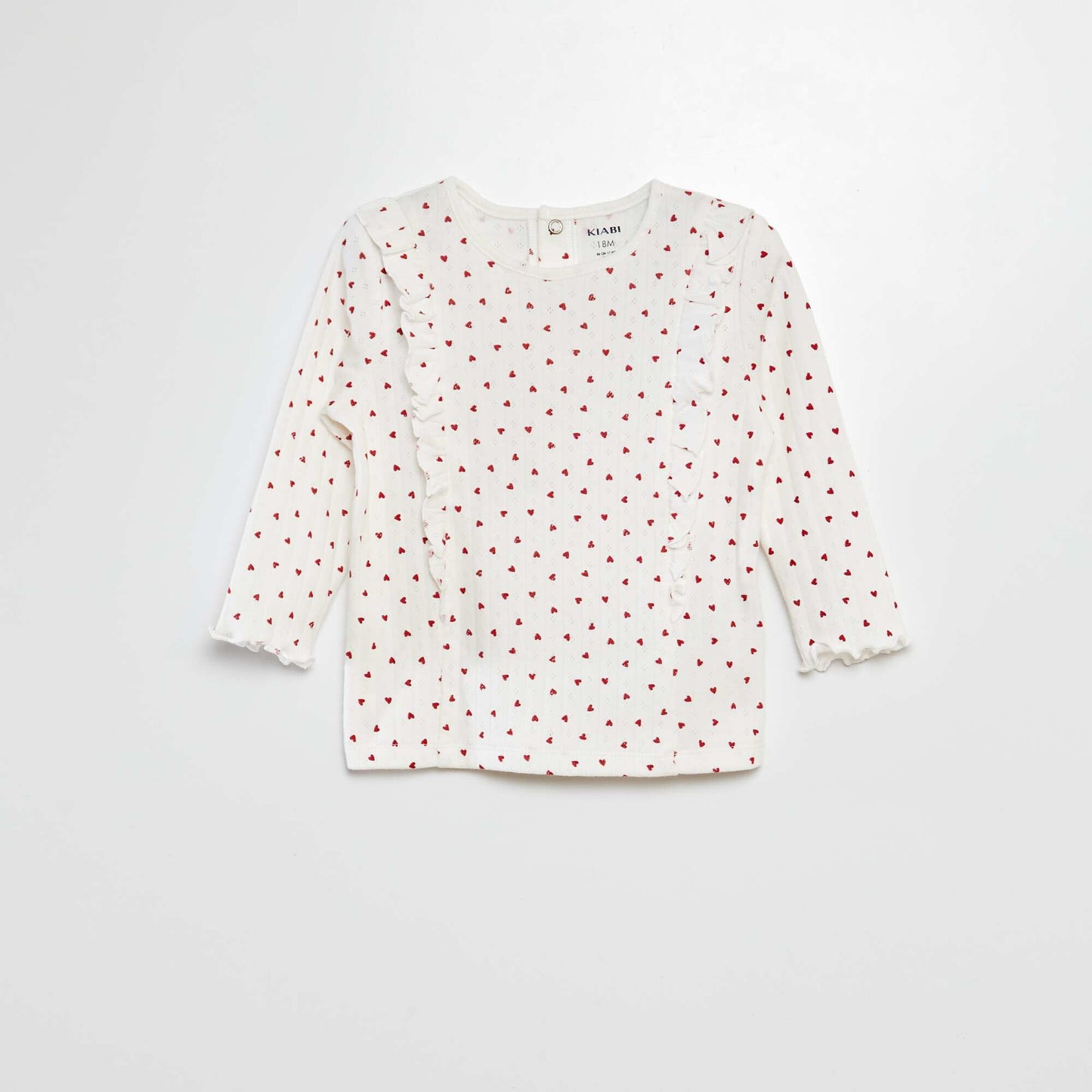 Conjunto de camiseta + legging de pijama con estampado de corazones - 2 piezas BLANCO
