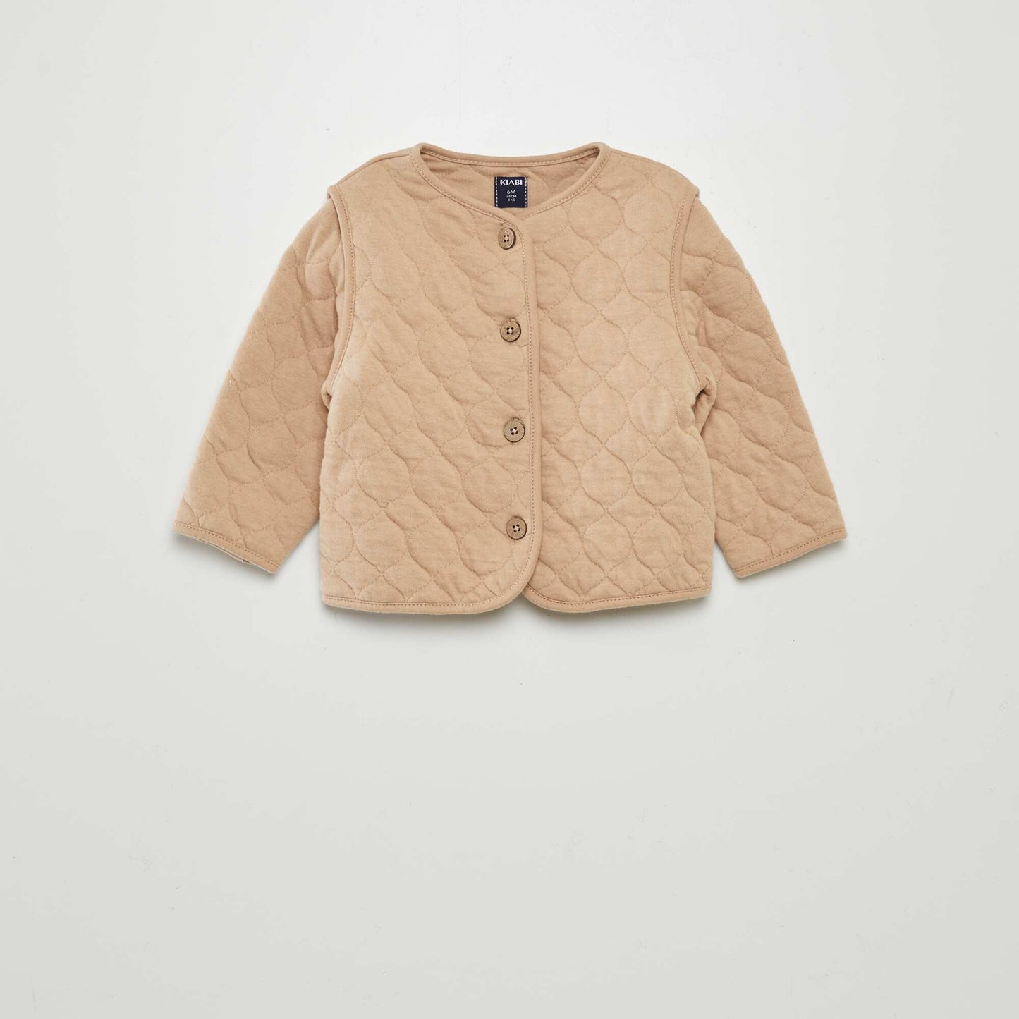 Chaqueta acolchada con relleno y mangas extraíbles BEIGE