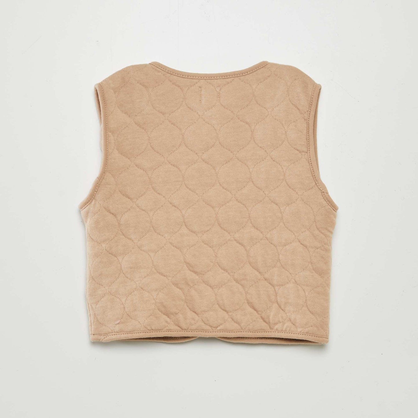 Chaqueta acolchada con relleno y mangas extraíbles BEIGE