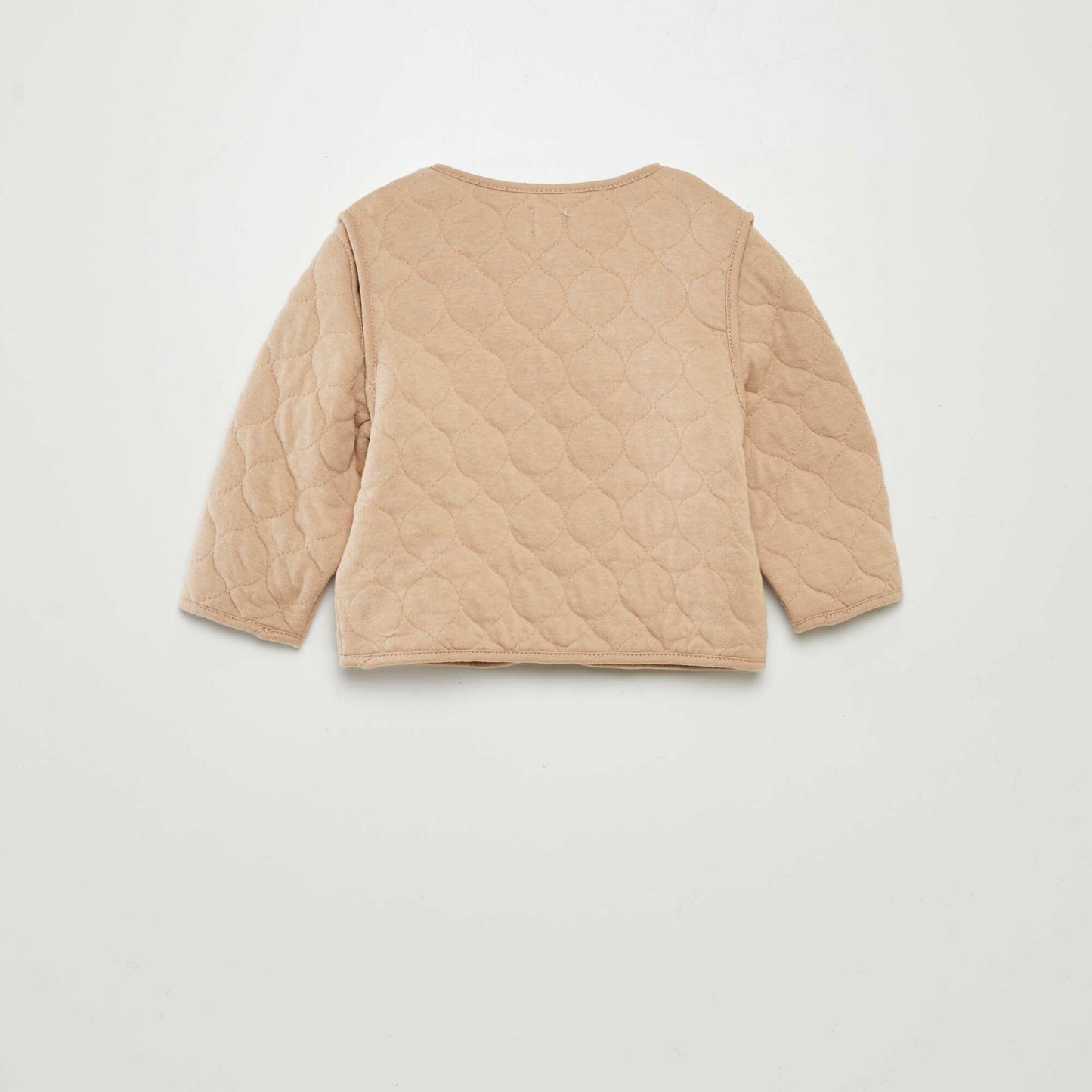 Chaqueta acolchada con relleno y mangas extraíbles BEIGE