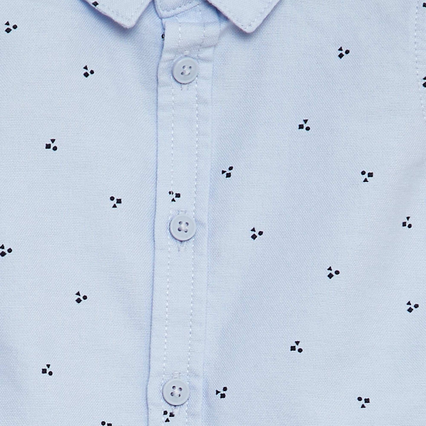 Conjunto con camisa Oxford + enterito de sarga - 2 piezas AZUL