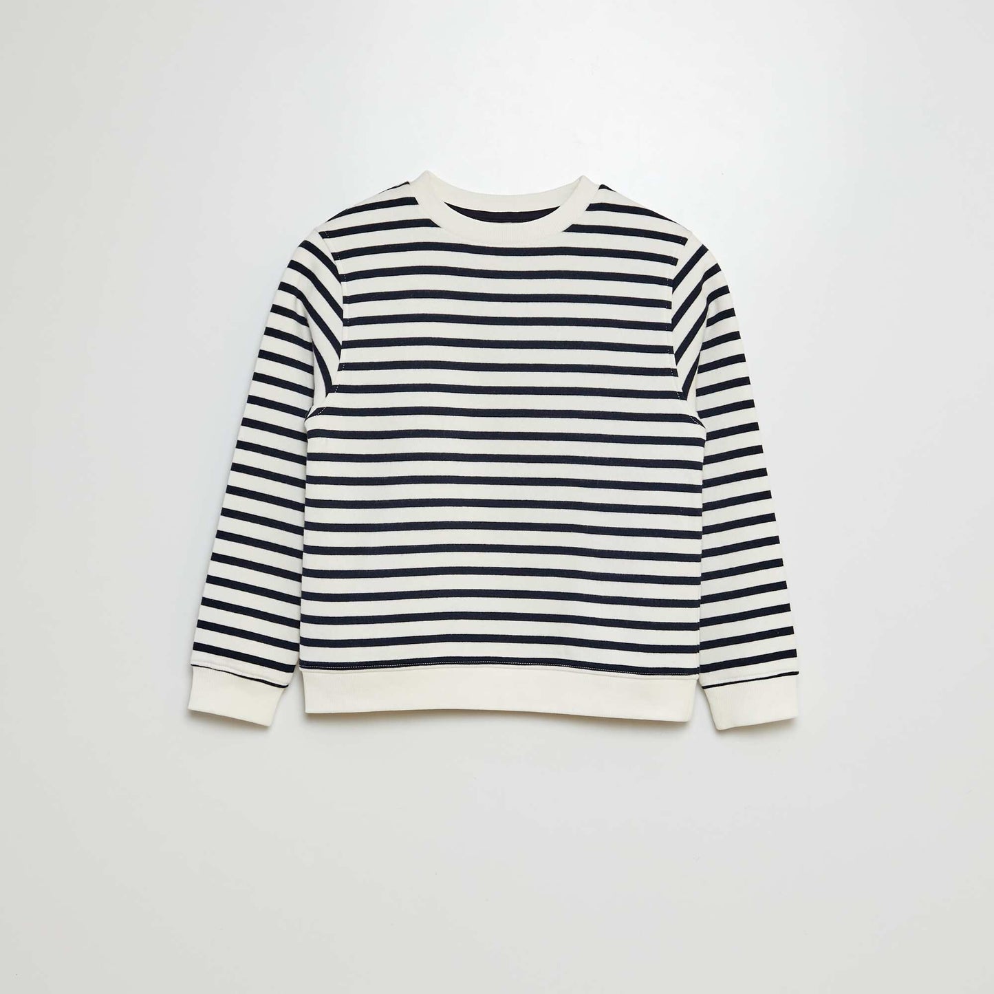 Buzo estampada con cuello redondo AZUL