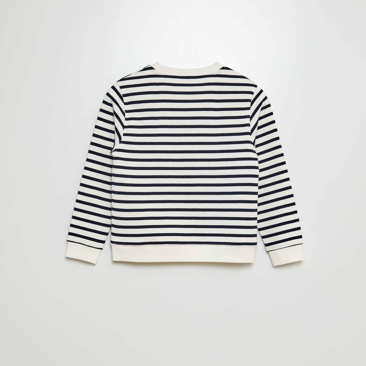 Buzo estampada con cuello redondo AZUL