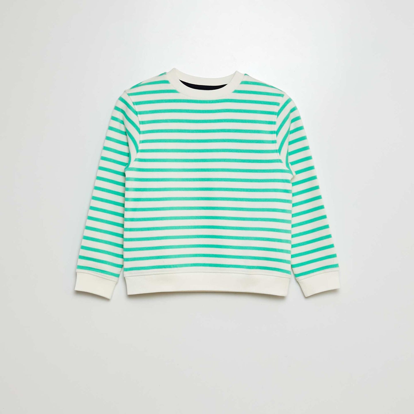 Buzo estampada con cuello redondo VERDE