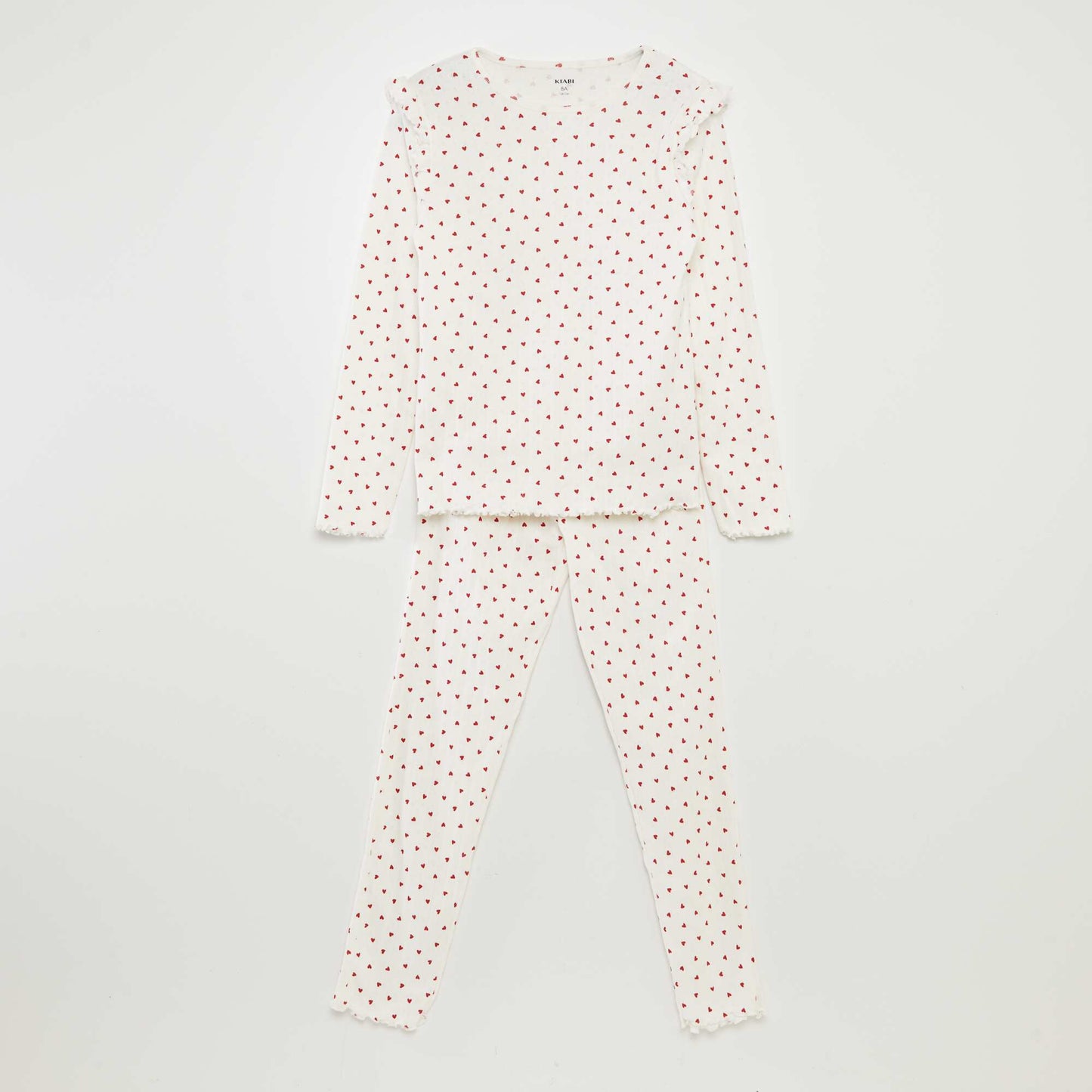 Conjunto de pijama 'corazón' - 2 piezas BLANCO