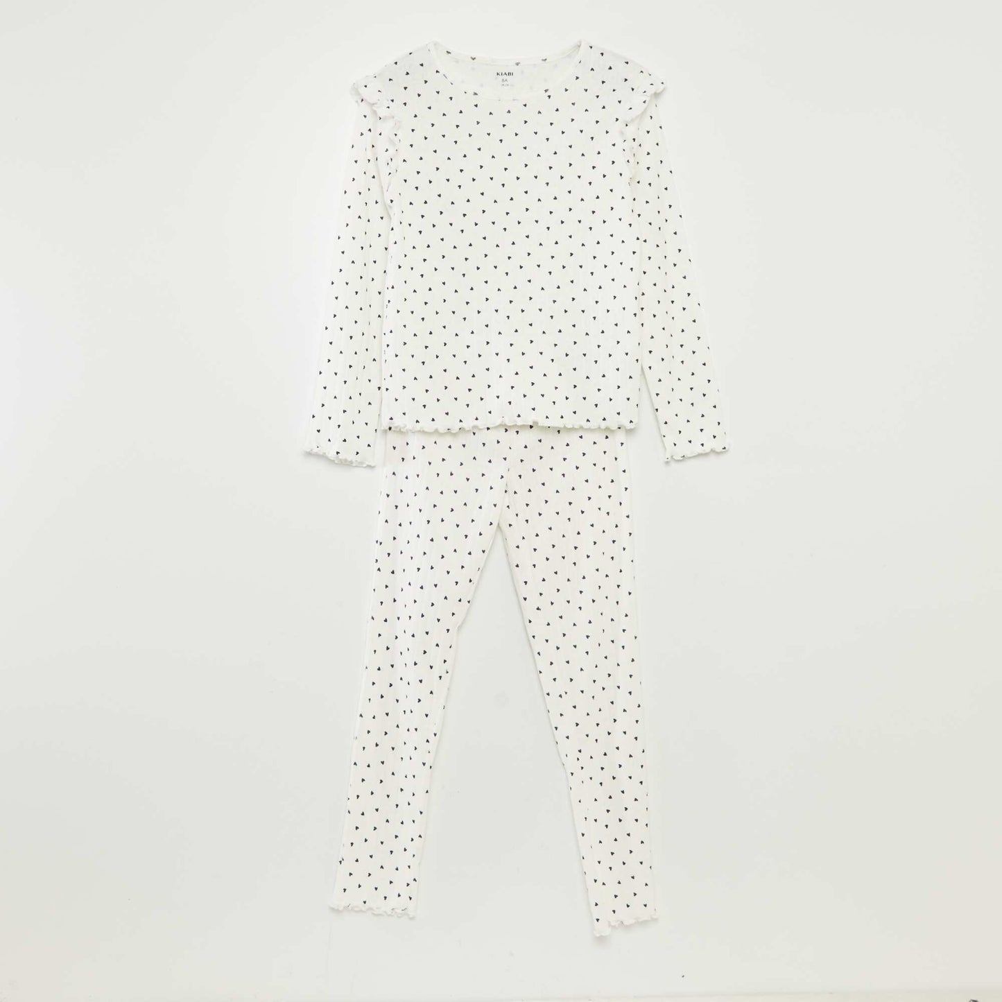 Conjunto de pijama 'corazón' - 2 piezas BLANCO