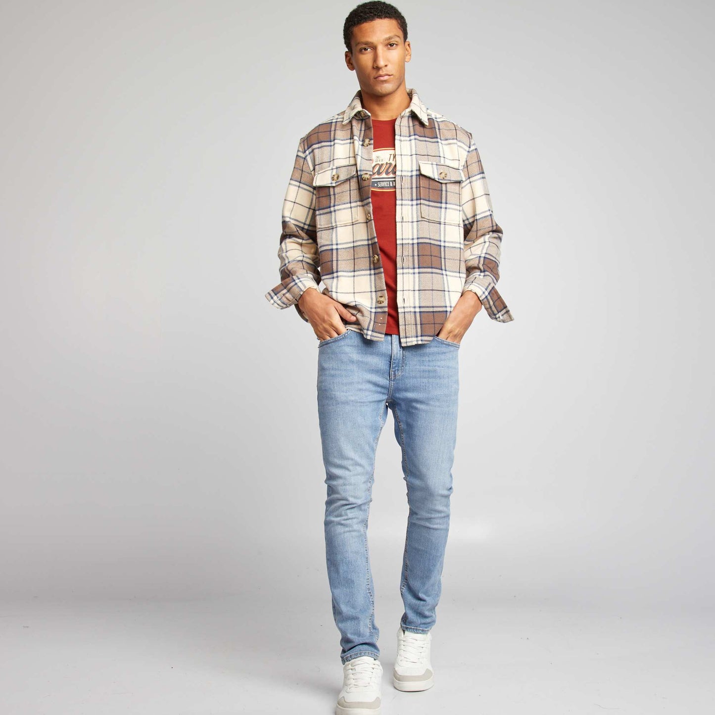 Sobrecamisa de franela BEIGE